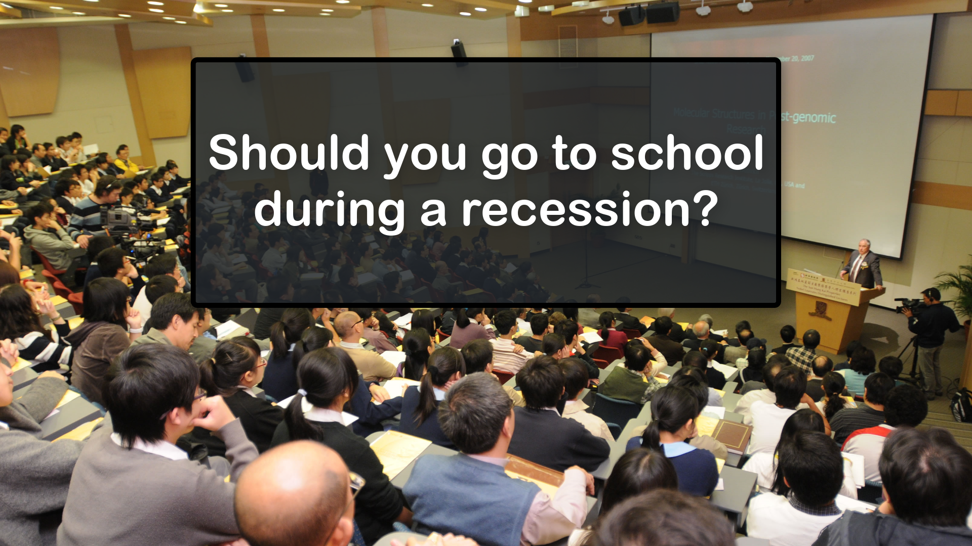 TRL - Should you go to school during a recession?