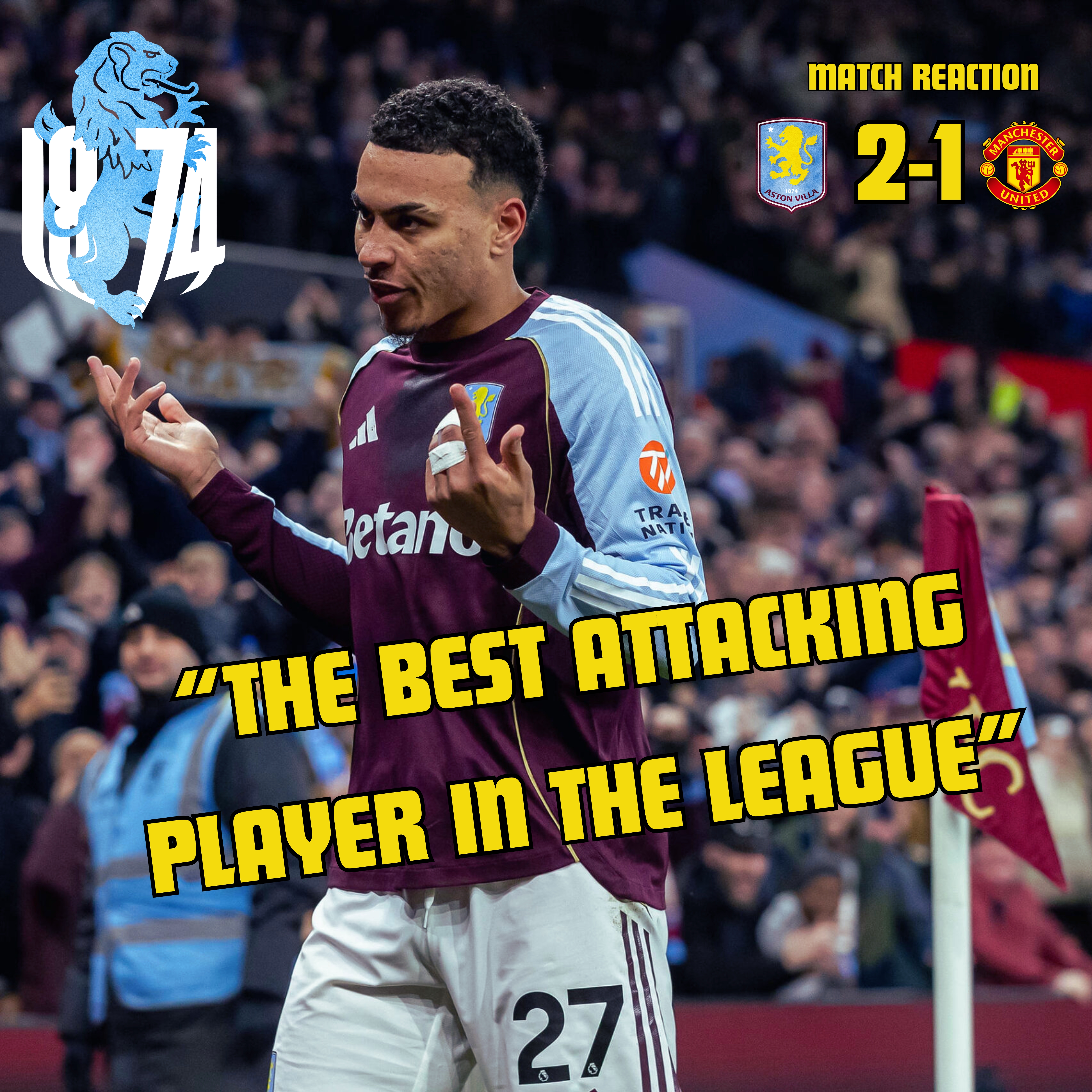 💬🥶 MATCH REACTION: Aston Villa 2-1 Manchester United.
