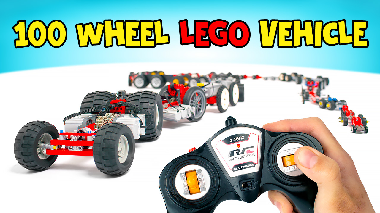 Lego 100-Wheel Car: How to Build It from Scratch