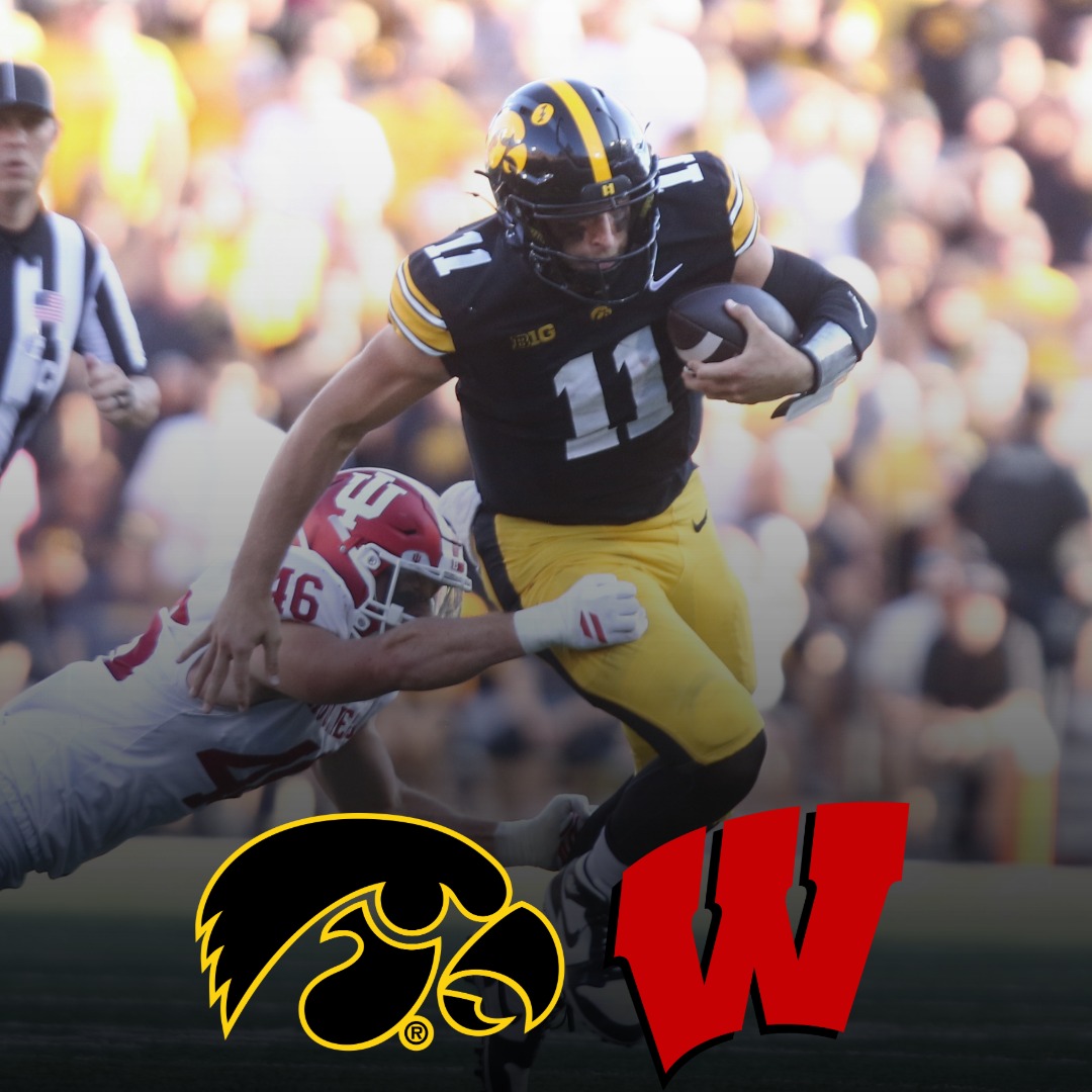 Who will start at QB for Iowa against Wisconsin?