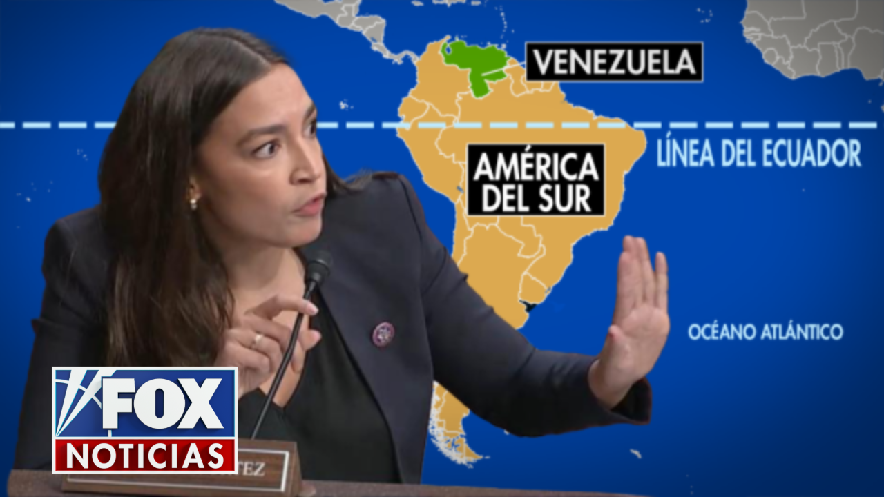 AOC no sabe dónde queda Venezuela en un mapa
