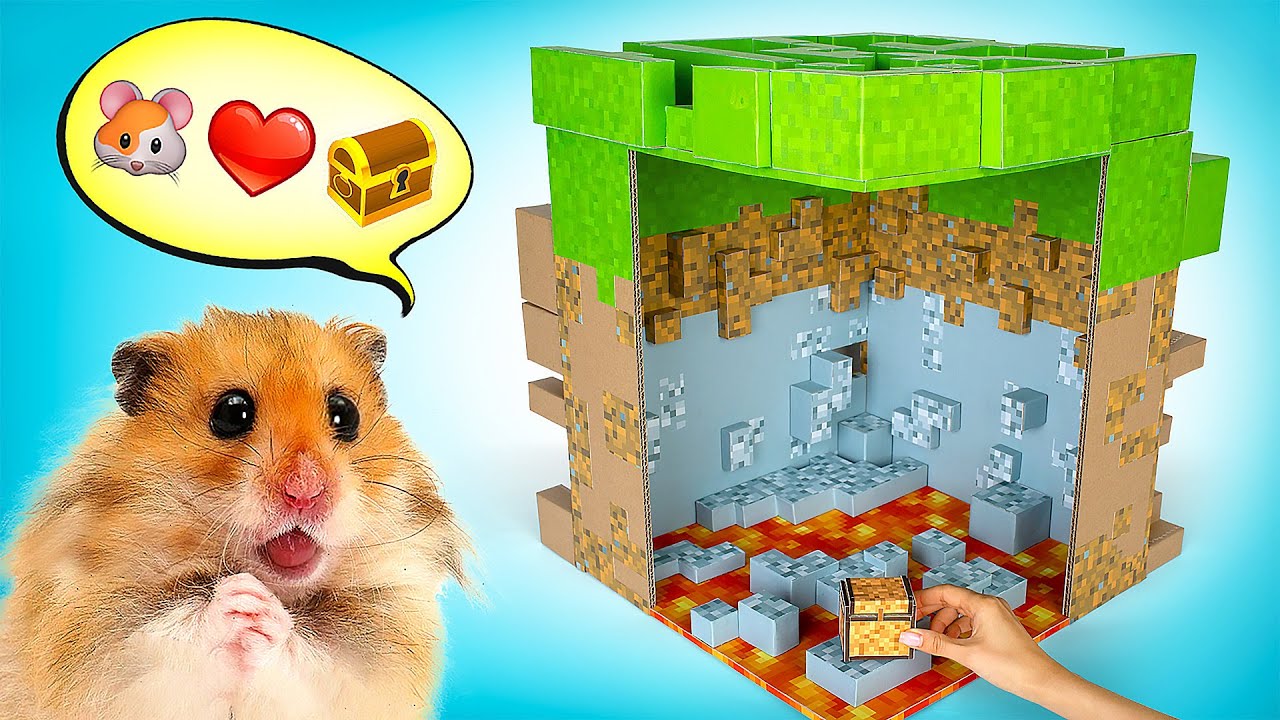 Epic Minecraft Maze for a Hamster?! DIY Challenge