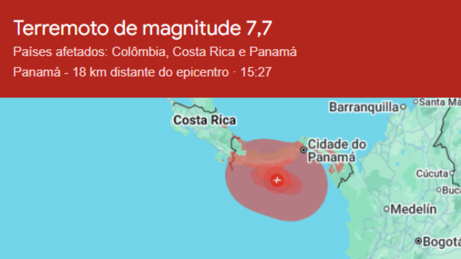Três terremotos com magnitudes 7,7 e 5,5 atingem o Panamá nesta sexta-feira (09) episode artwork
