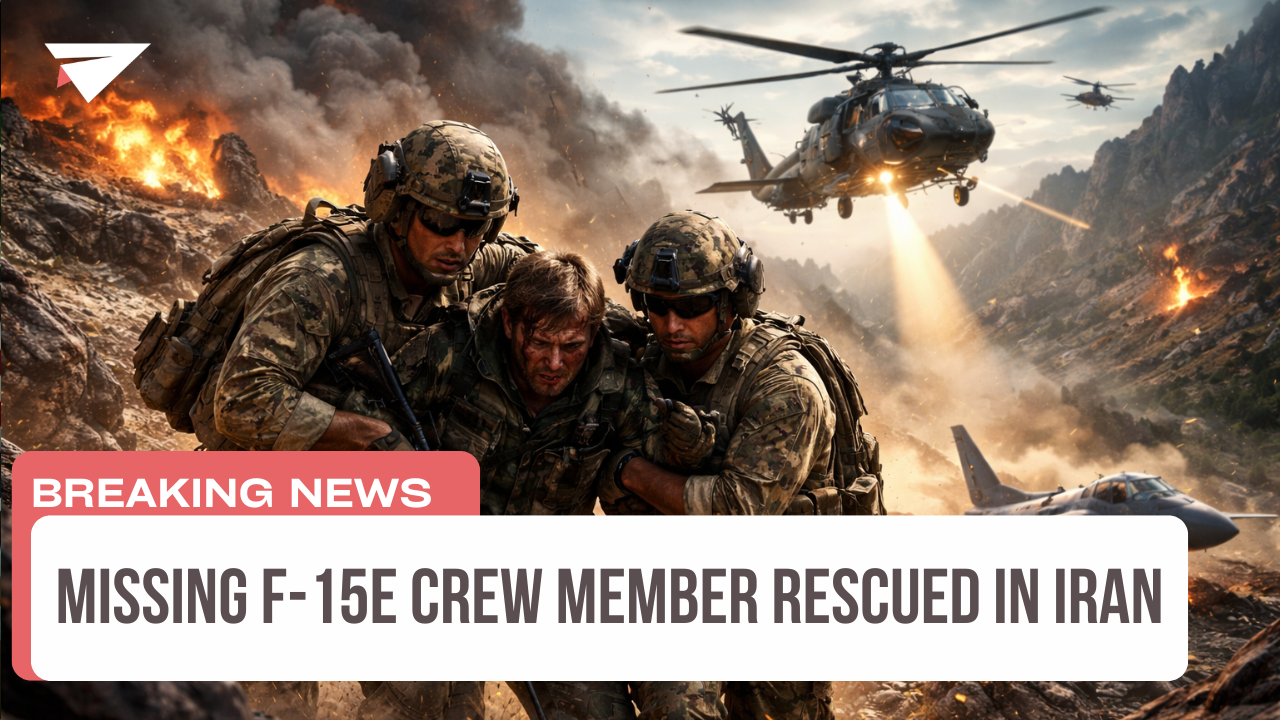 Missing F-15E Crew Member Rescued in Iran, Breaking News