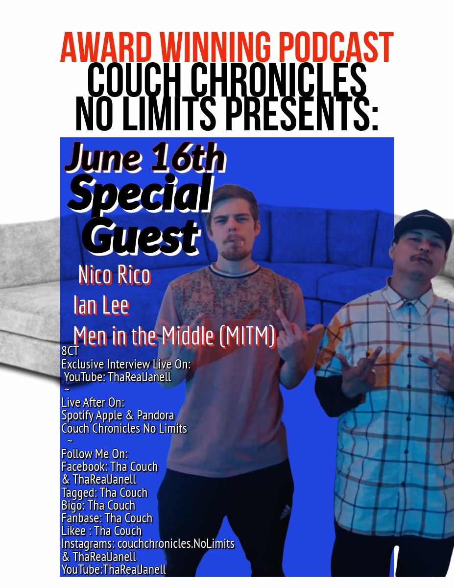 live interview w/men.in.the.middle.official Couch Chronicles No Limits episode artwork