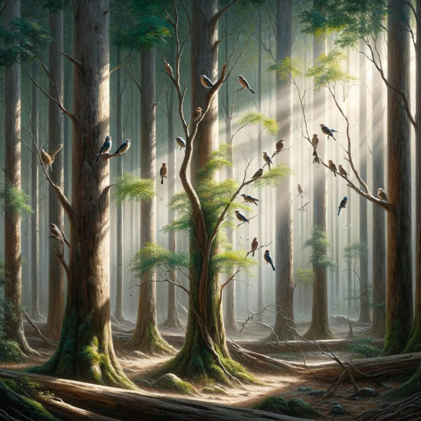 Serenidad Forestal: El Viento y los Pájaros para Apaciguar la Mente