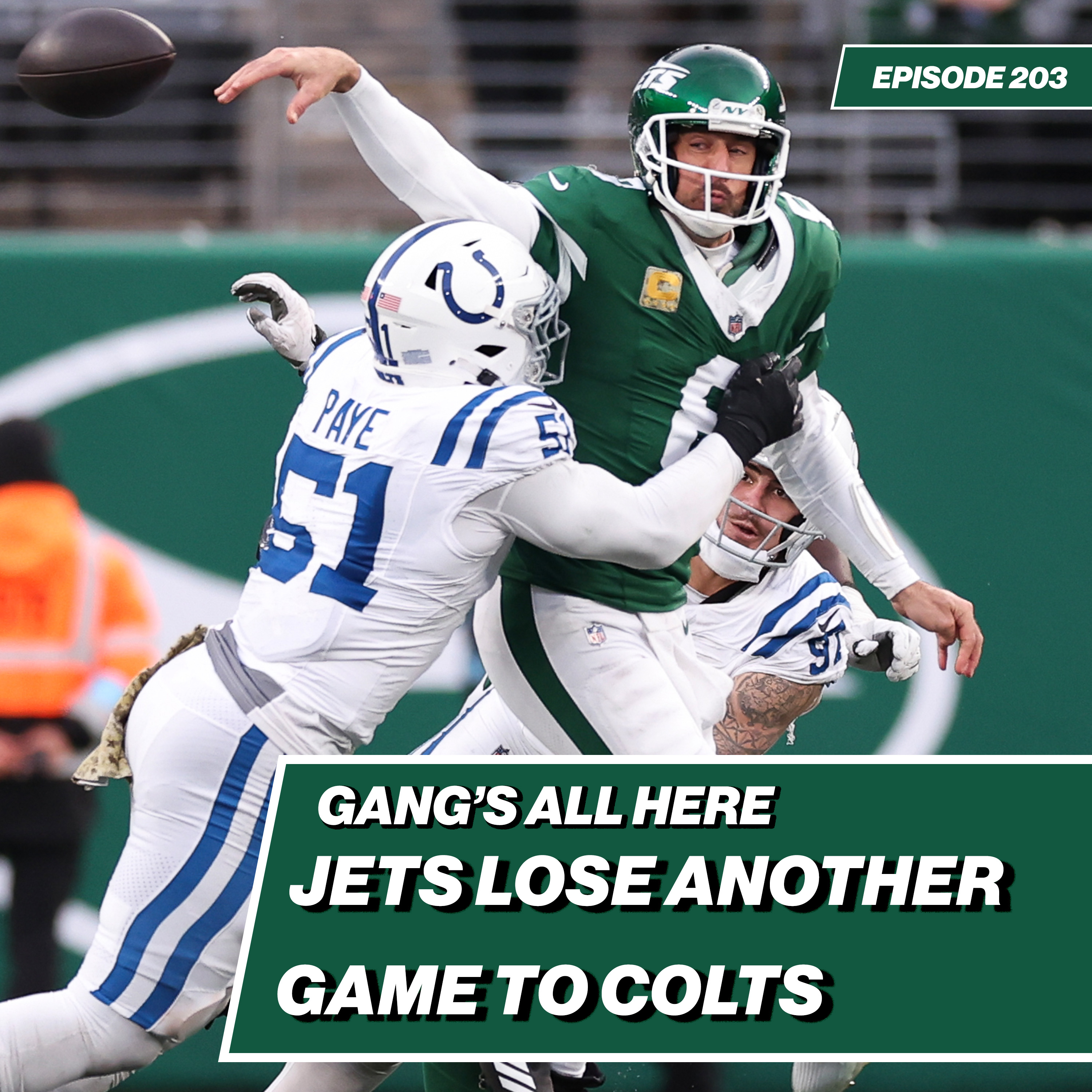 Jets lose again to the Colts 28-27 | Gang's All Here Postgame Live Show episode artwork