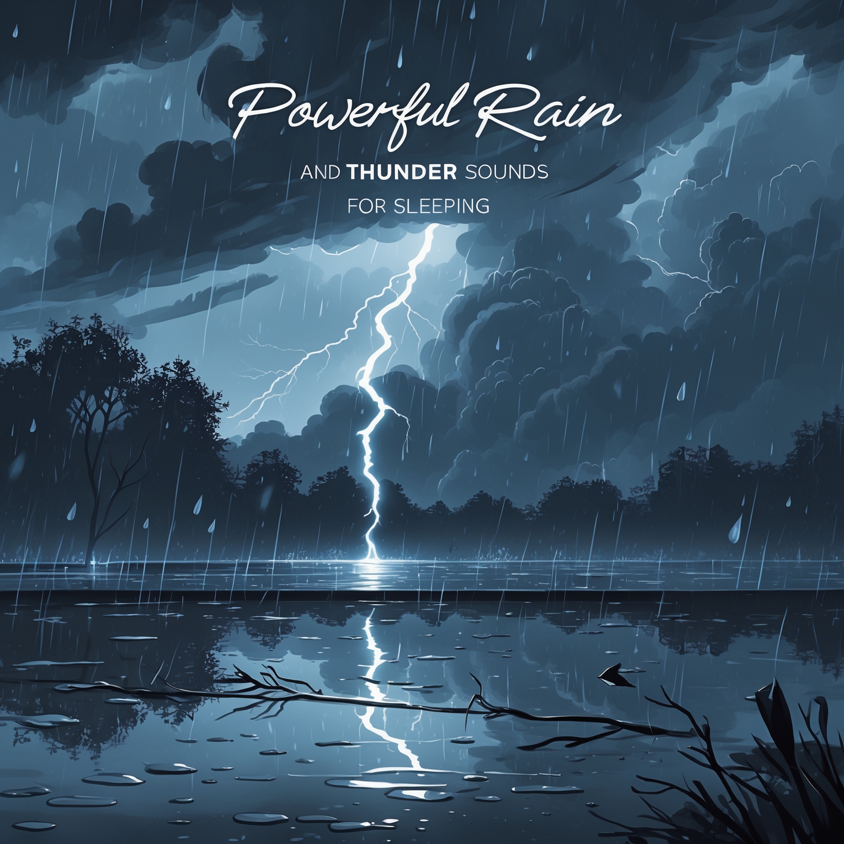 Powerful Rain and Thunder Sounds for Sleeping  Rainstorm - Sleep Sounds