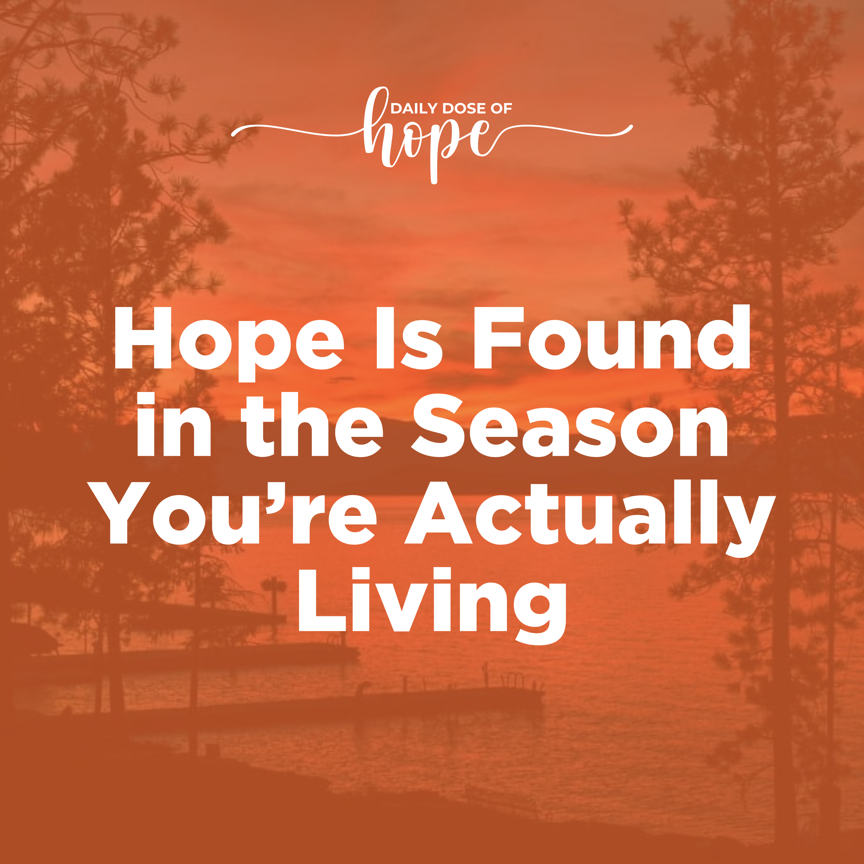 Hope Is Found in the Season You’re Actually Living