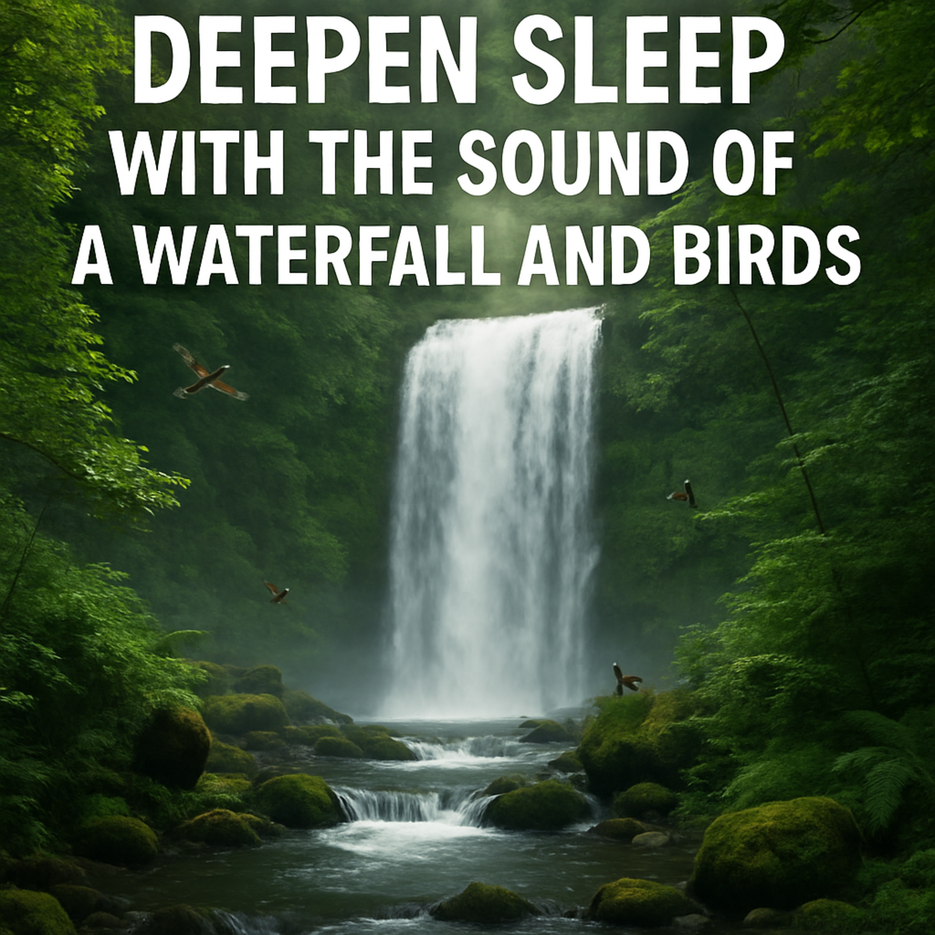 Relaxing Nature Ambience | Deepen Sleep with the Sound of a Waterfall and Birds