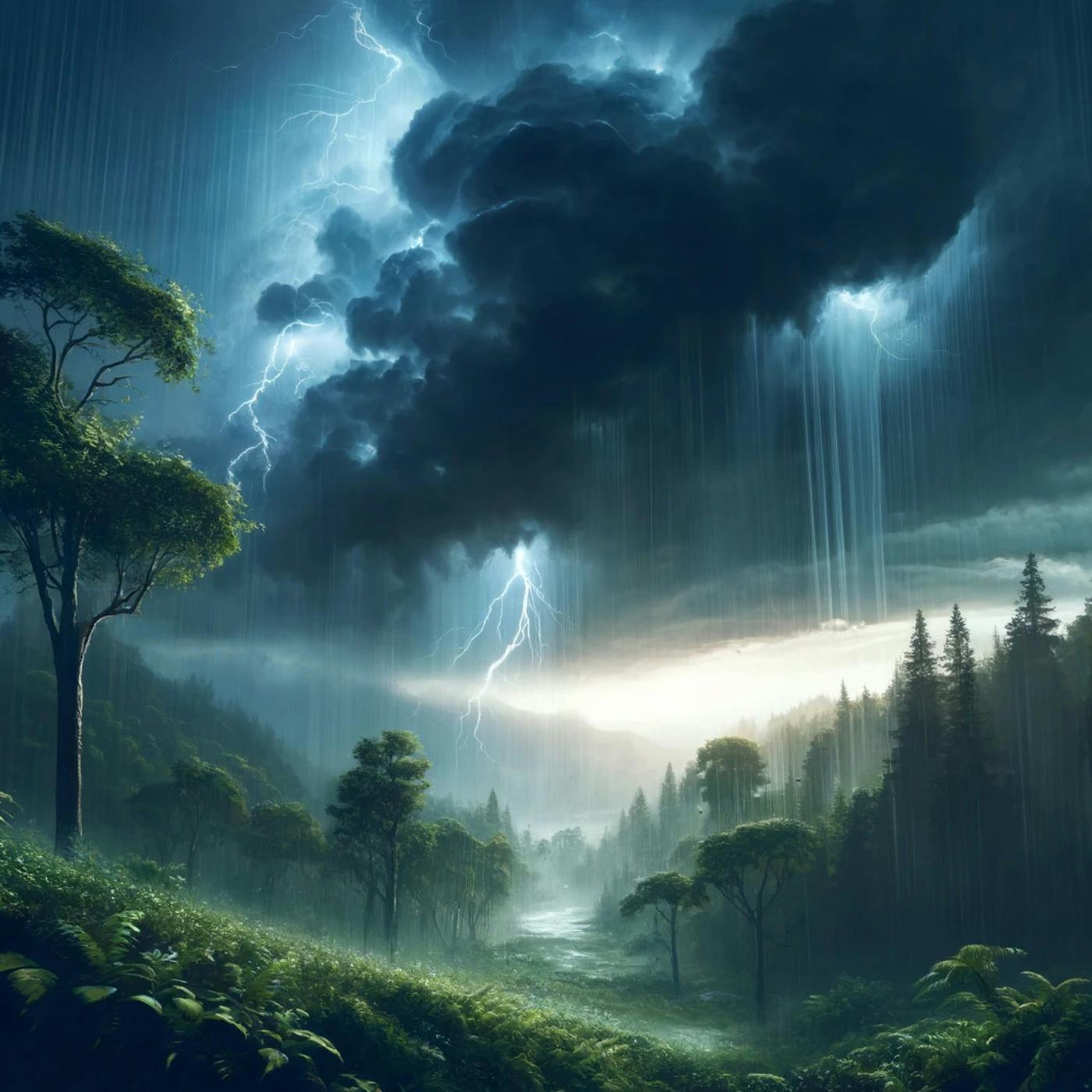 ⛈️ Lluvia y Trueno: Calma Natural para una Relajación Profunda