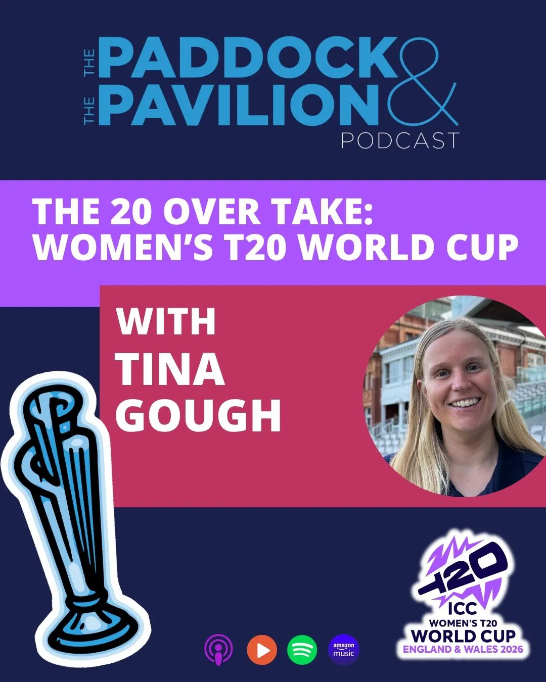 Ep 421 - Tina Gough - The 20 Over Take - Women's T20 World Cup episode artwork