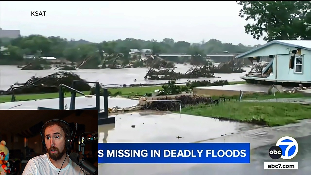 Texas is in a flood.. | Asmongold TV