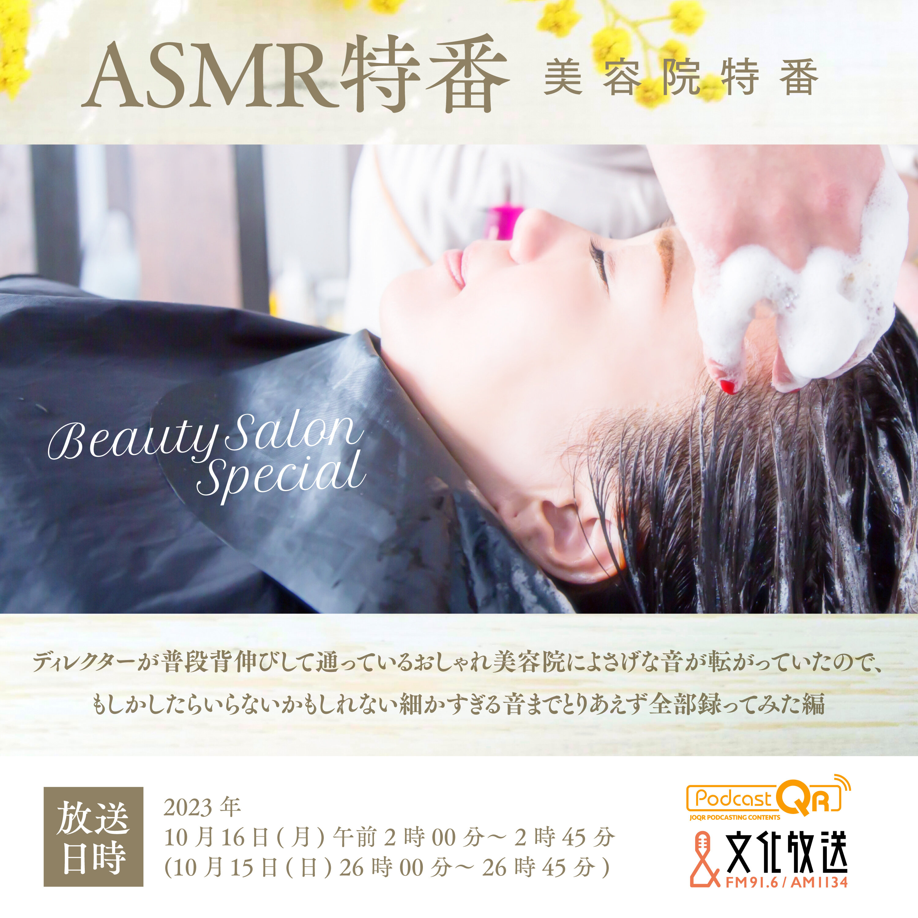 ASMR特番『美容院特番～ディレクターが普段背伸びして通っているおしゃれ美容院によさげな音が転がっていたので、もしかしたらいらないかもしれない細かすぎる音までとりあえず全部録ってみた編～