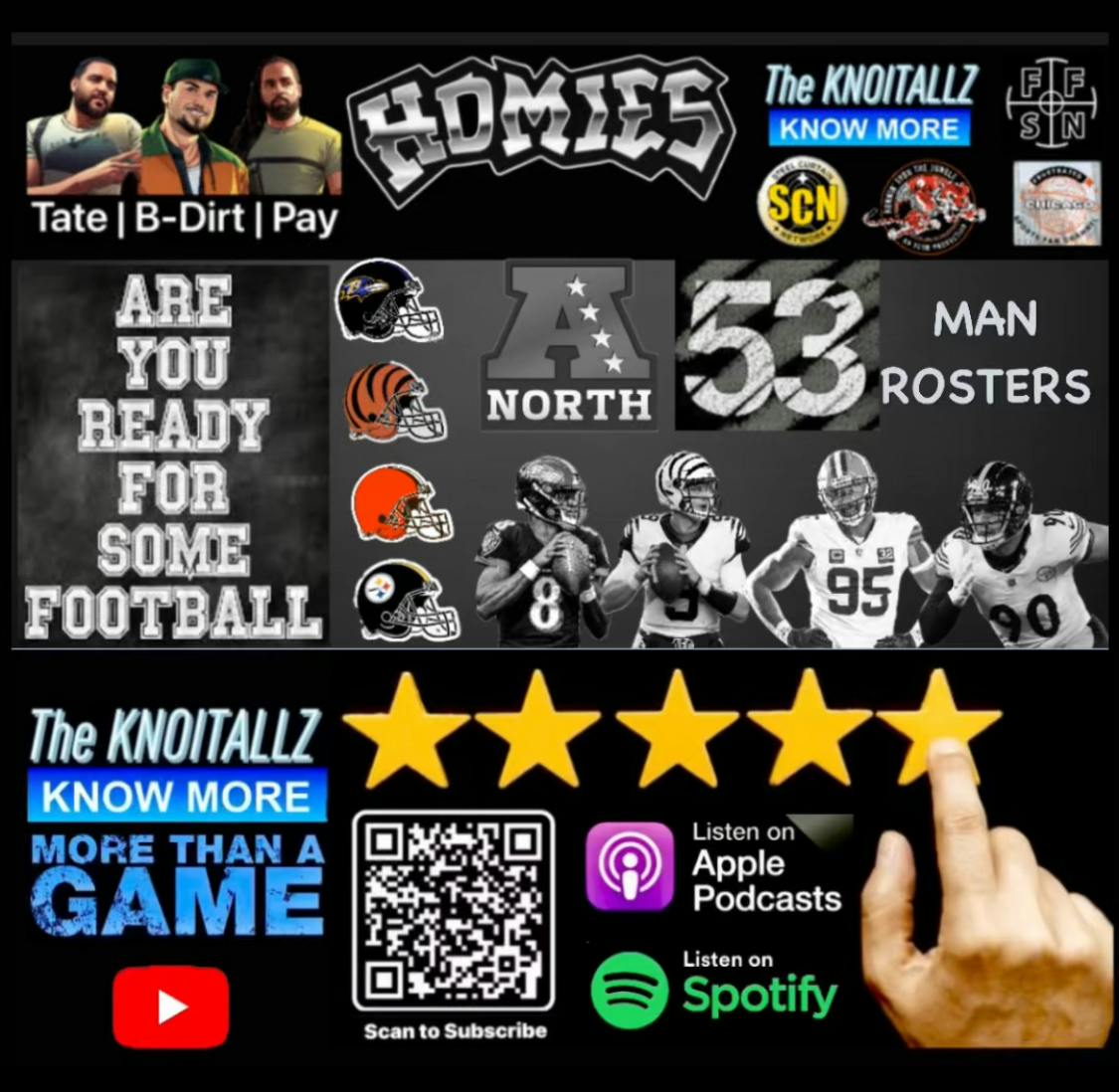 Homies: AFC North in Black & White Division Winners