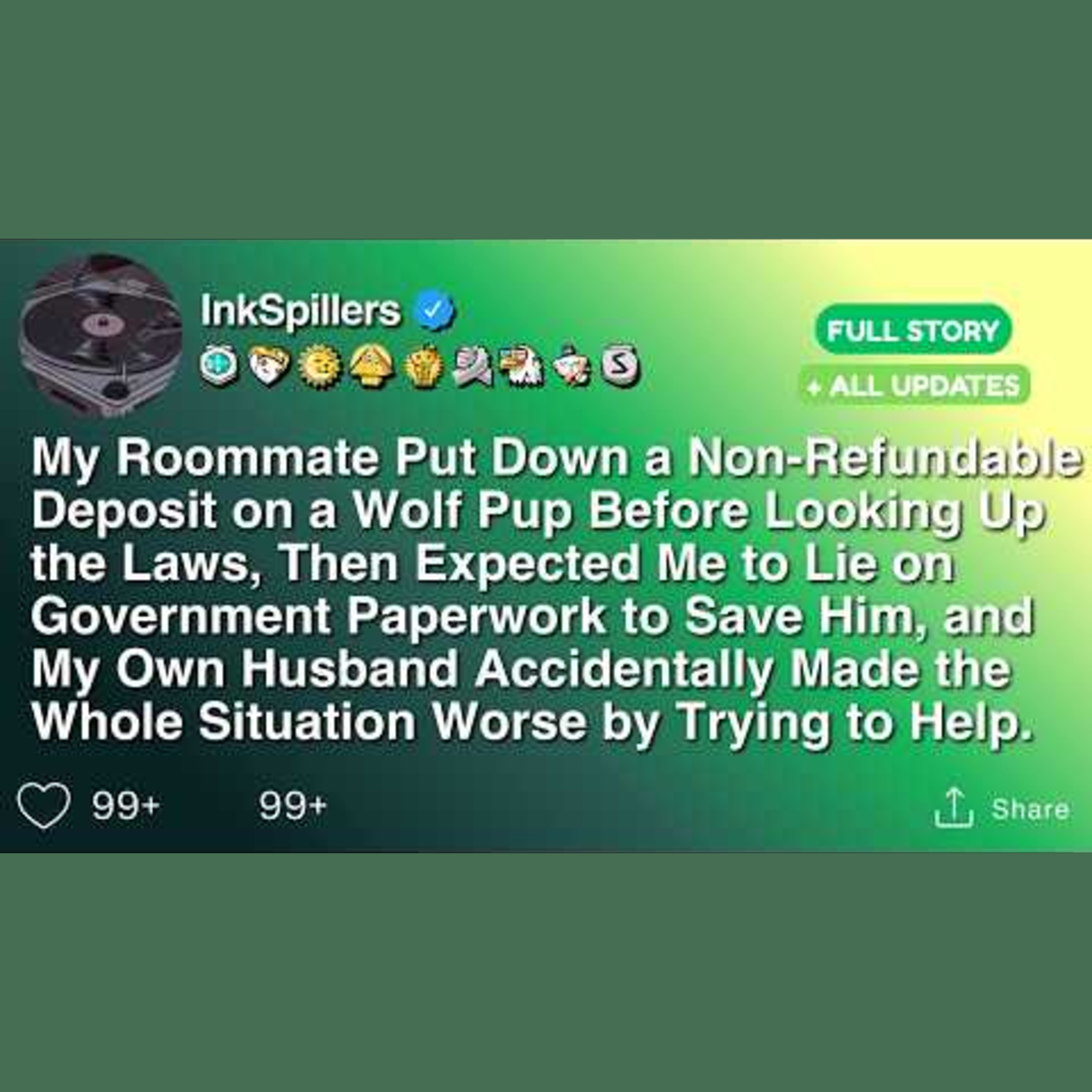 Roommate Buys Wolf Pup Without Checking Laws, Chaos Ensues