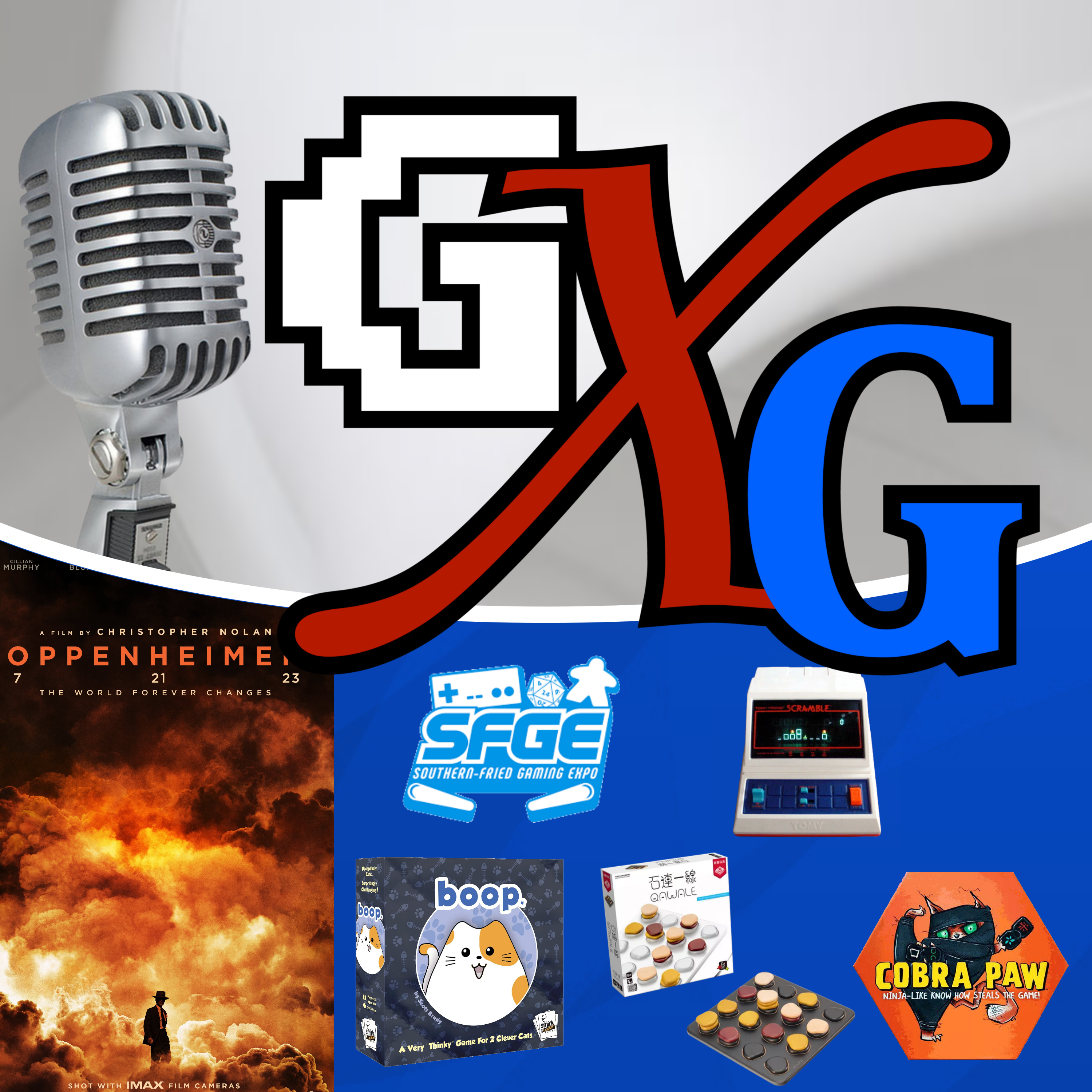 Oppenheimer, Tomy Scramble, & SFGE Board Games episode artwork