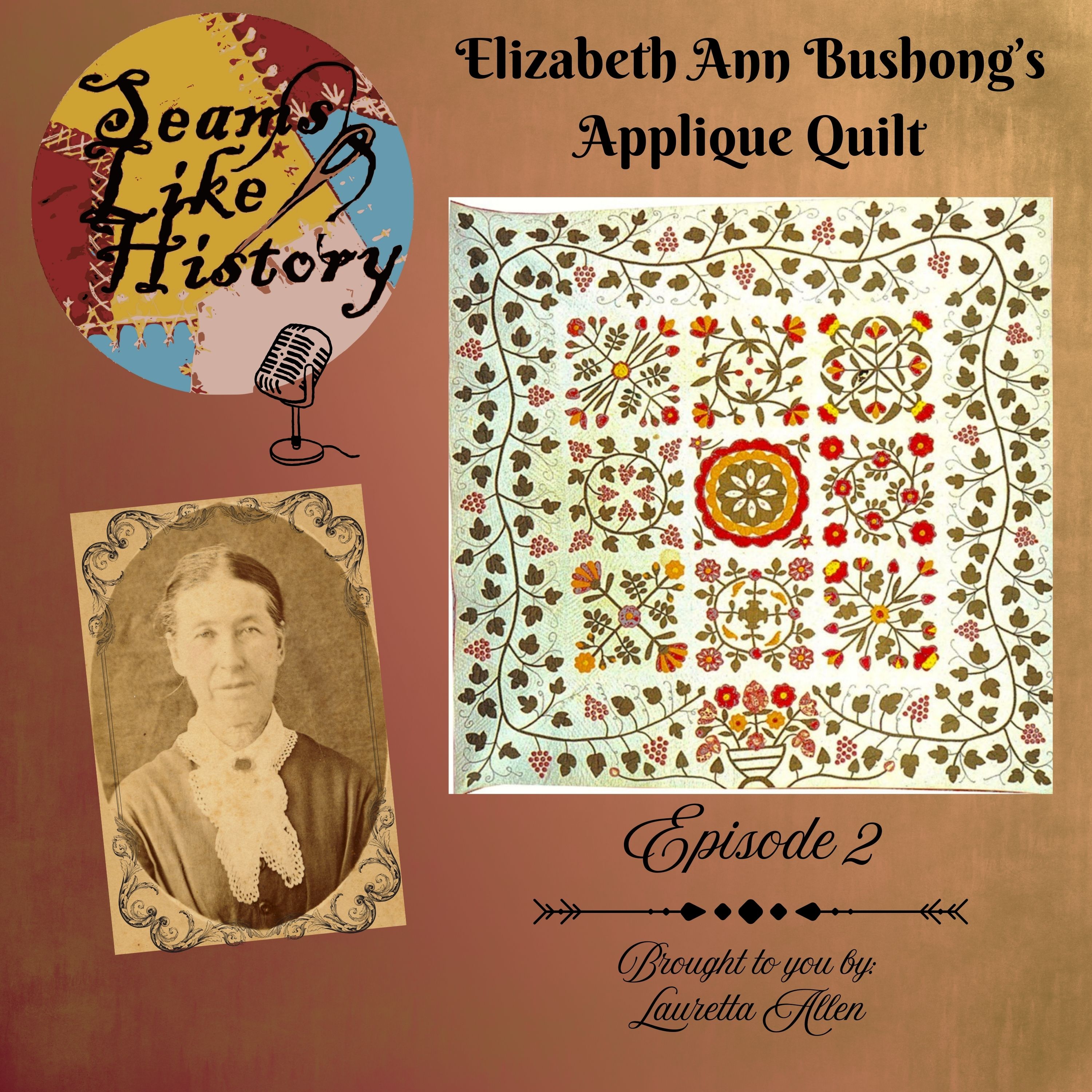 Elizabeth Ann Bushong's Red & Green Applique Quilt