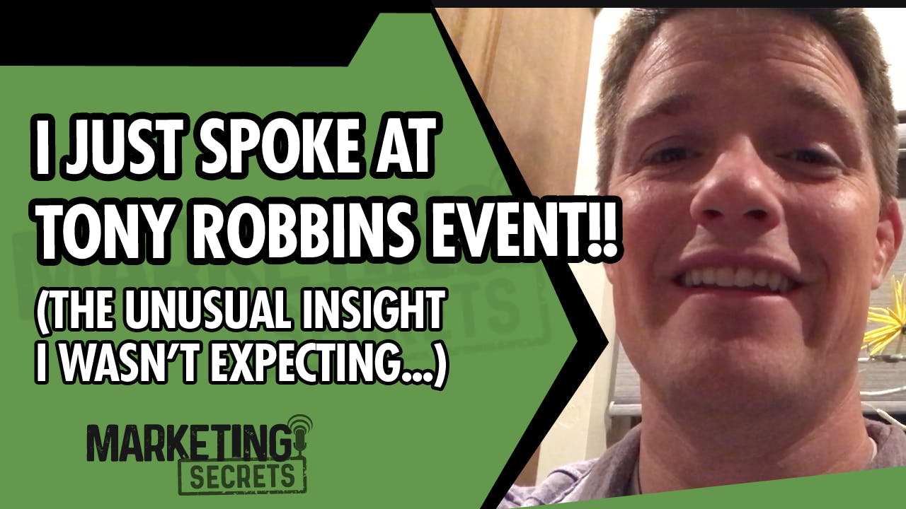 I Just Spoke At Tony Robbins Event!! (The UNUSUAL Insight I Wasn’t Expecting...)