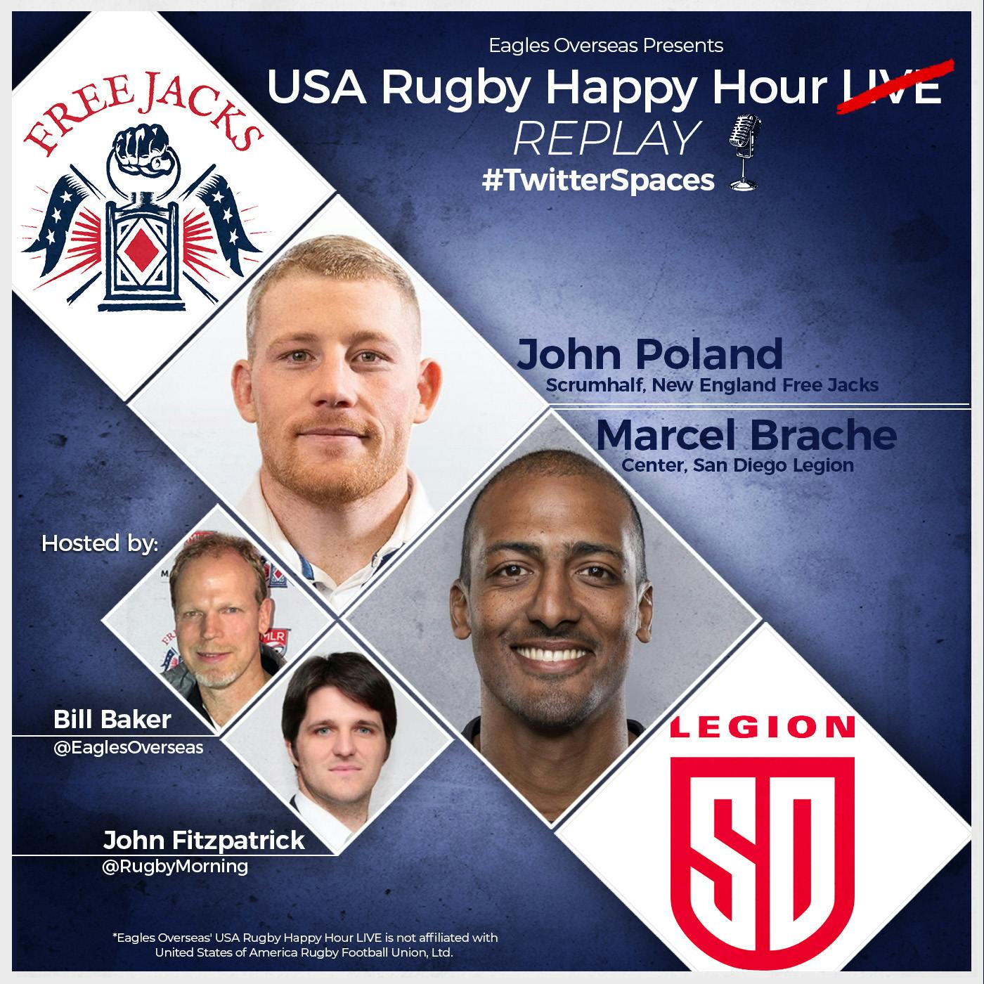 USA Rugby Happy Hour LIVE | New England Free Jacks’ John Poland | Feb. 22, 2023