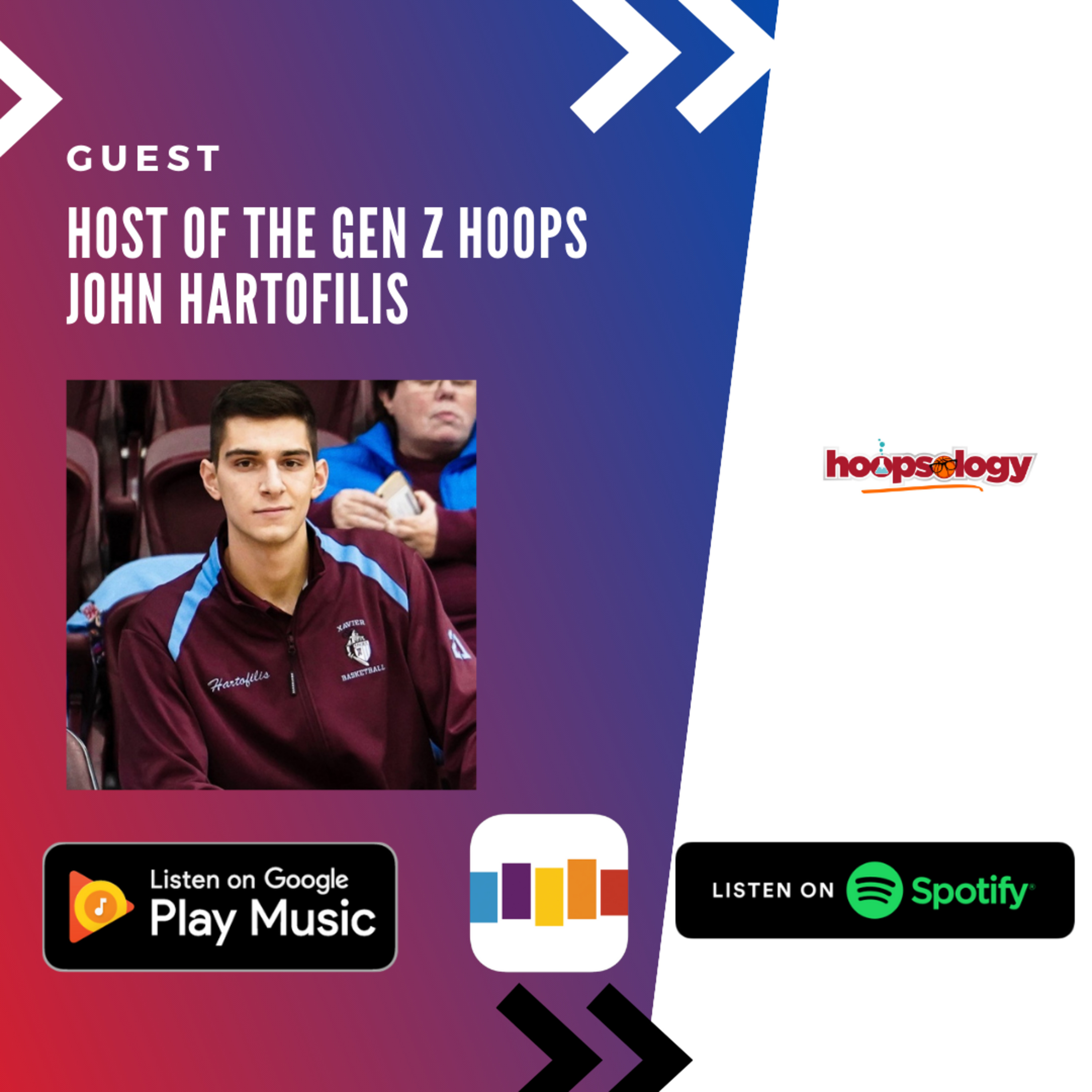 Host of the Gen Z Hoops John Hartofilis episode artwork
