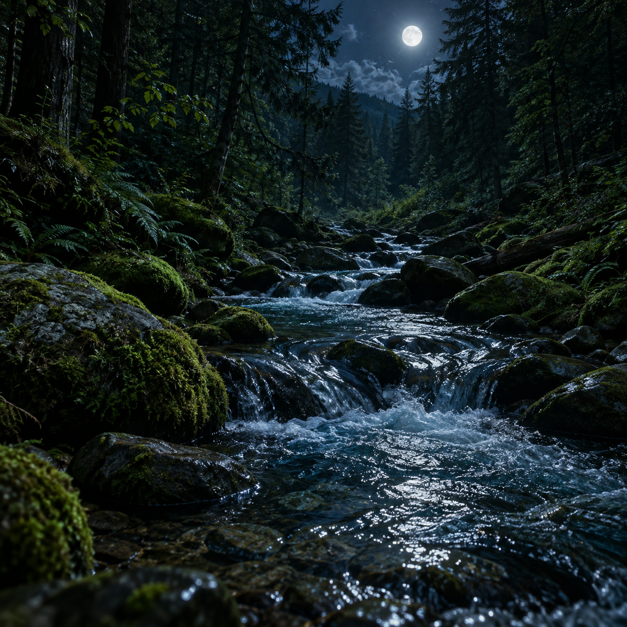 💦 ARROYO RÁPIDO, CORRIENTE VIVA y AGUA sobre PIEDRAS — 2 H de río forestal para dormir