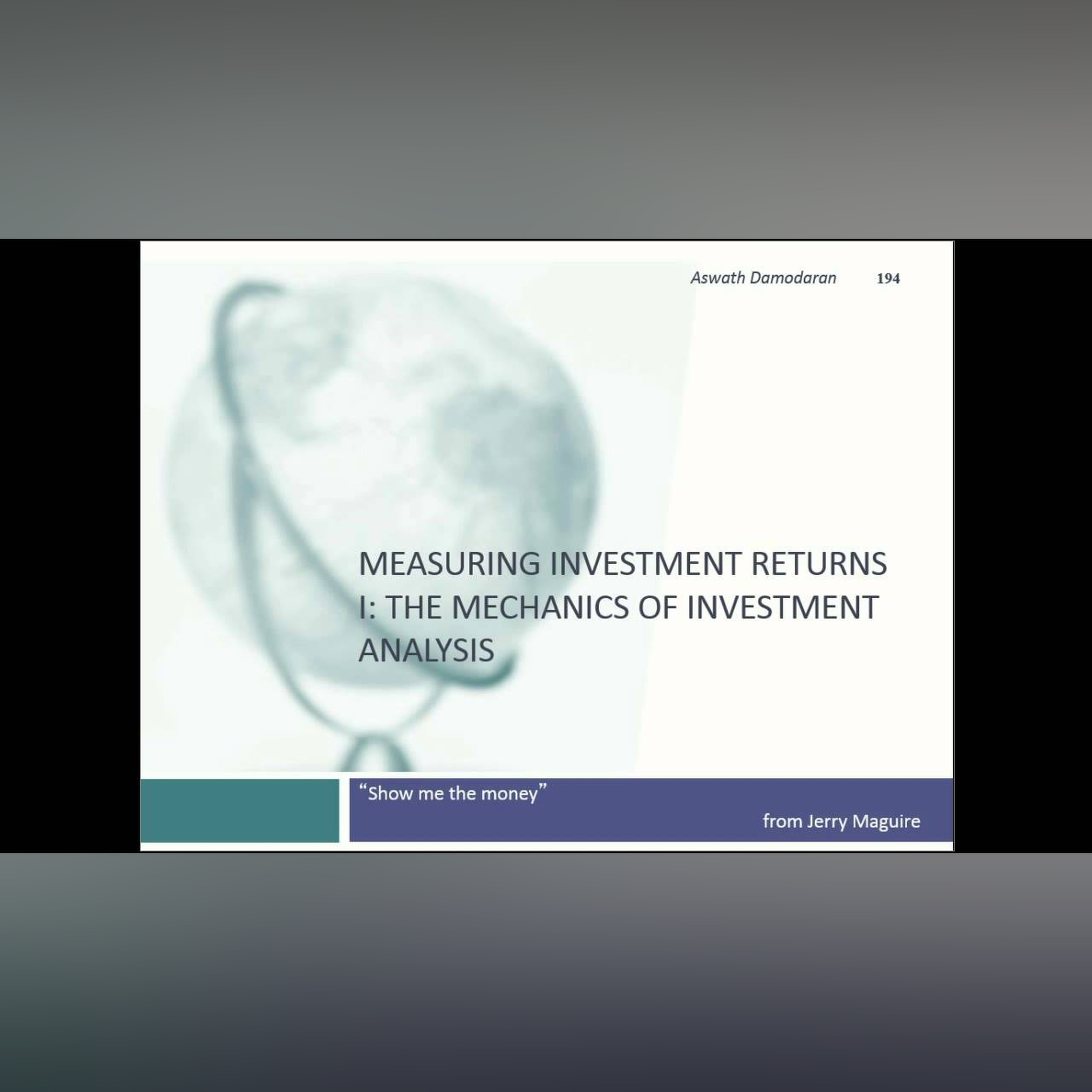 Session 11: Cost of Capital and First Steps on Returns