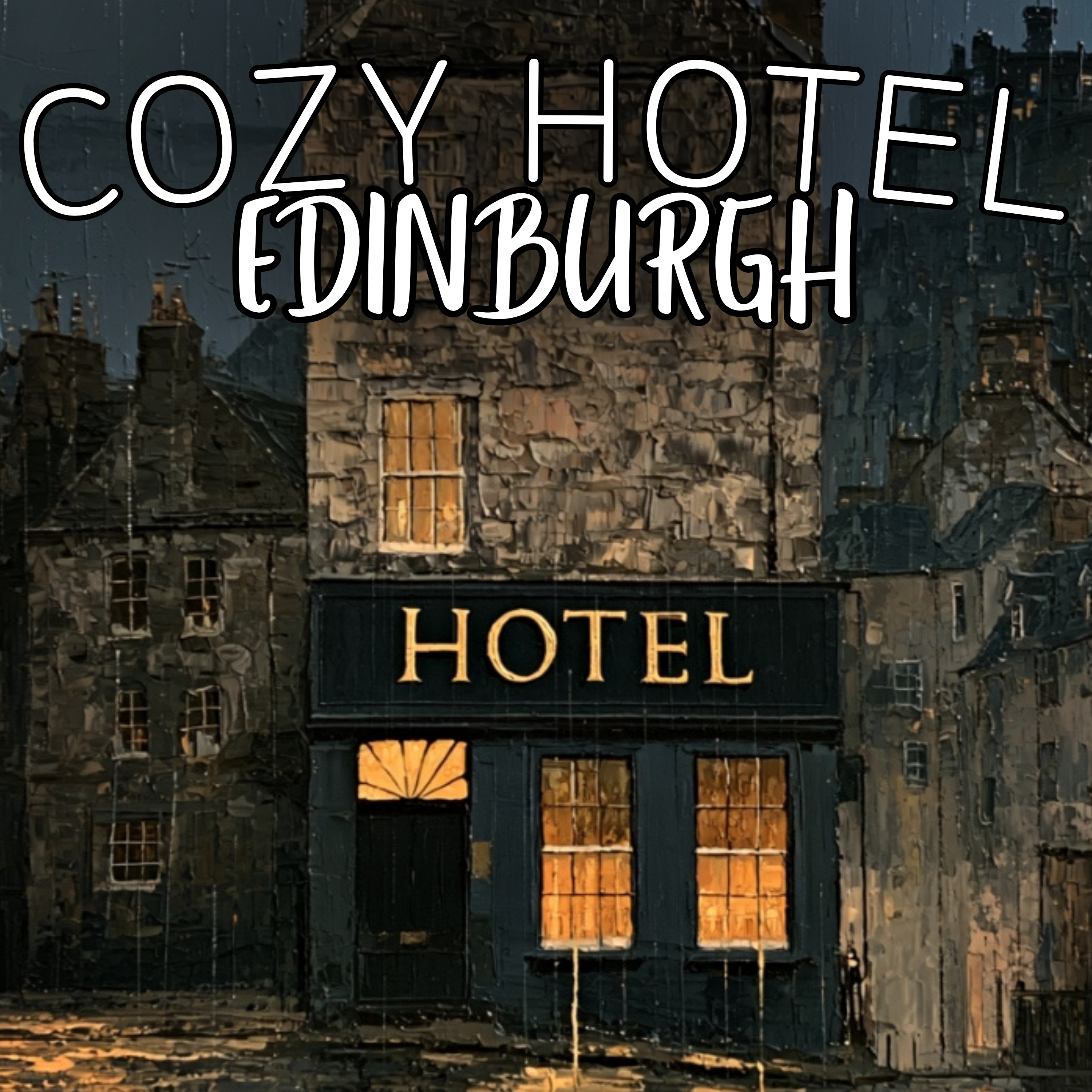 The Rainy Cozy Hotel Edinburgh | Sleep Story with Rain Sounds