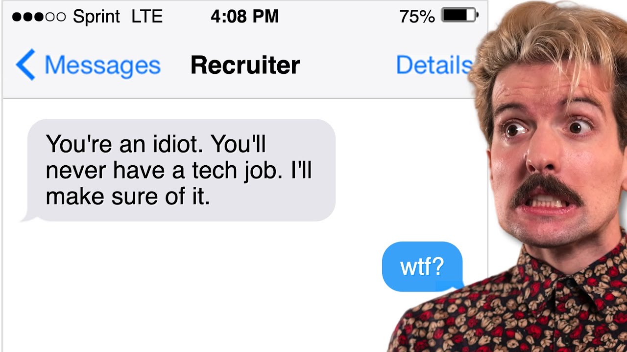 Tech Recruiter Goes INSANE (I actually can't believe these messages are real...) | Theo - t3․gg