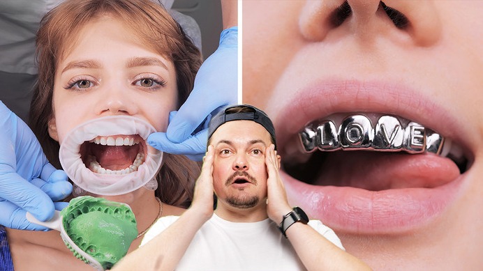 This dude REACTS to home made GRILLZ teeth! This is next level crafting! episode artwork