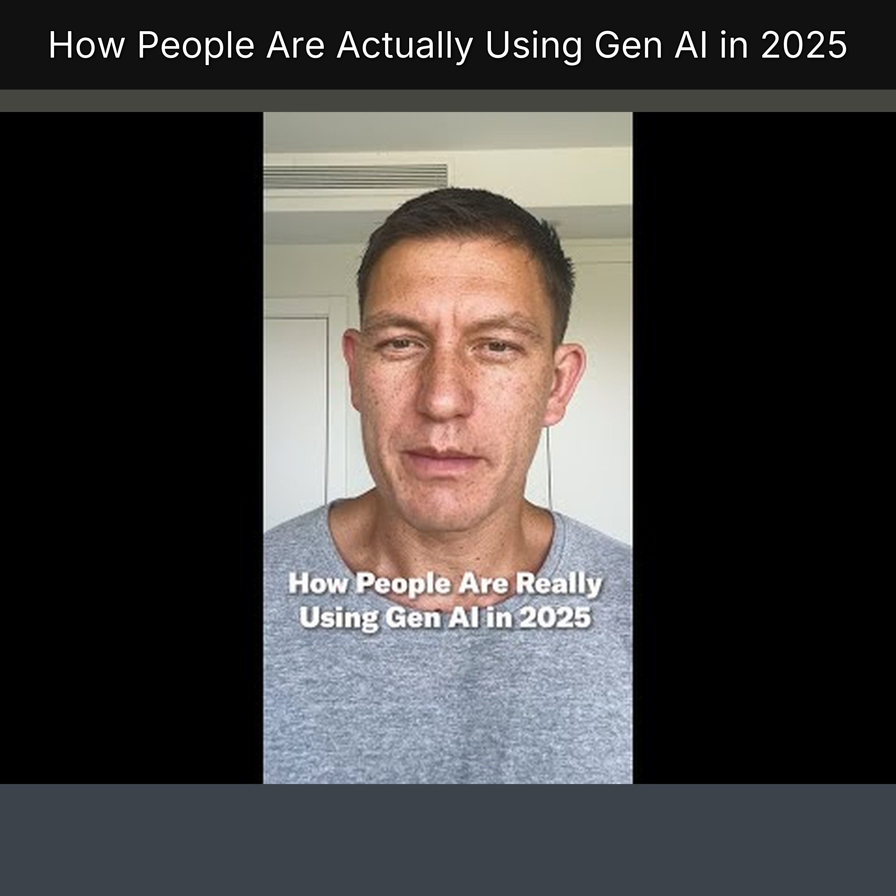 How People Are Actually Using Gen AI in 2025