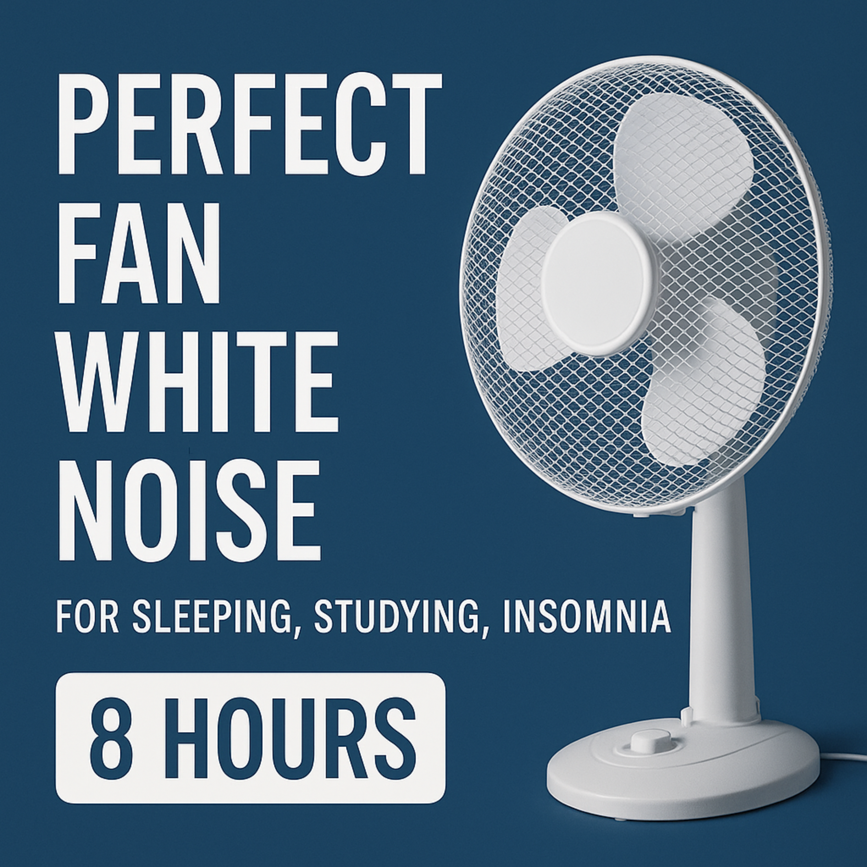 Perfect Fan White Noise | For Sleeping, Studying, Insomnia | 8 Hours Sleep Sounds