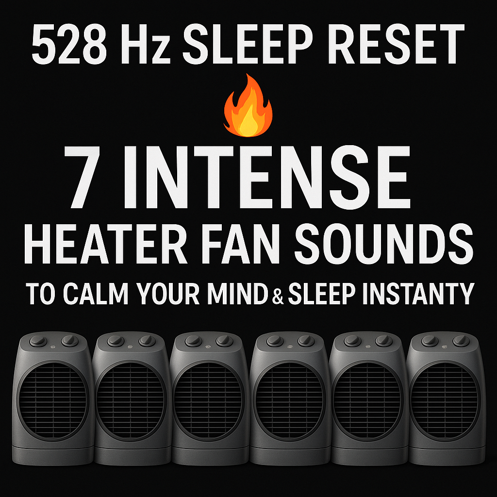 528 Hz Sleep Reset 🔥 7 INTENSE Heater Fan Sounds to Calm Your Mind & Sleep Instantly