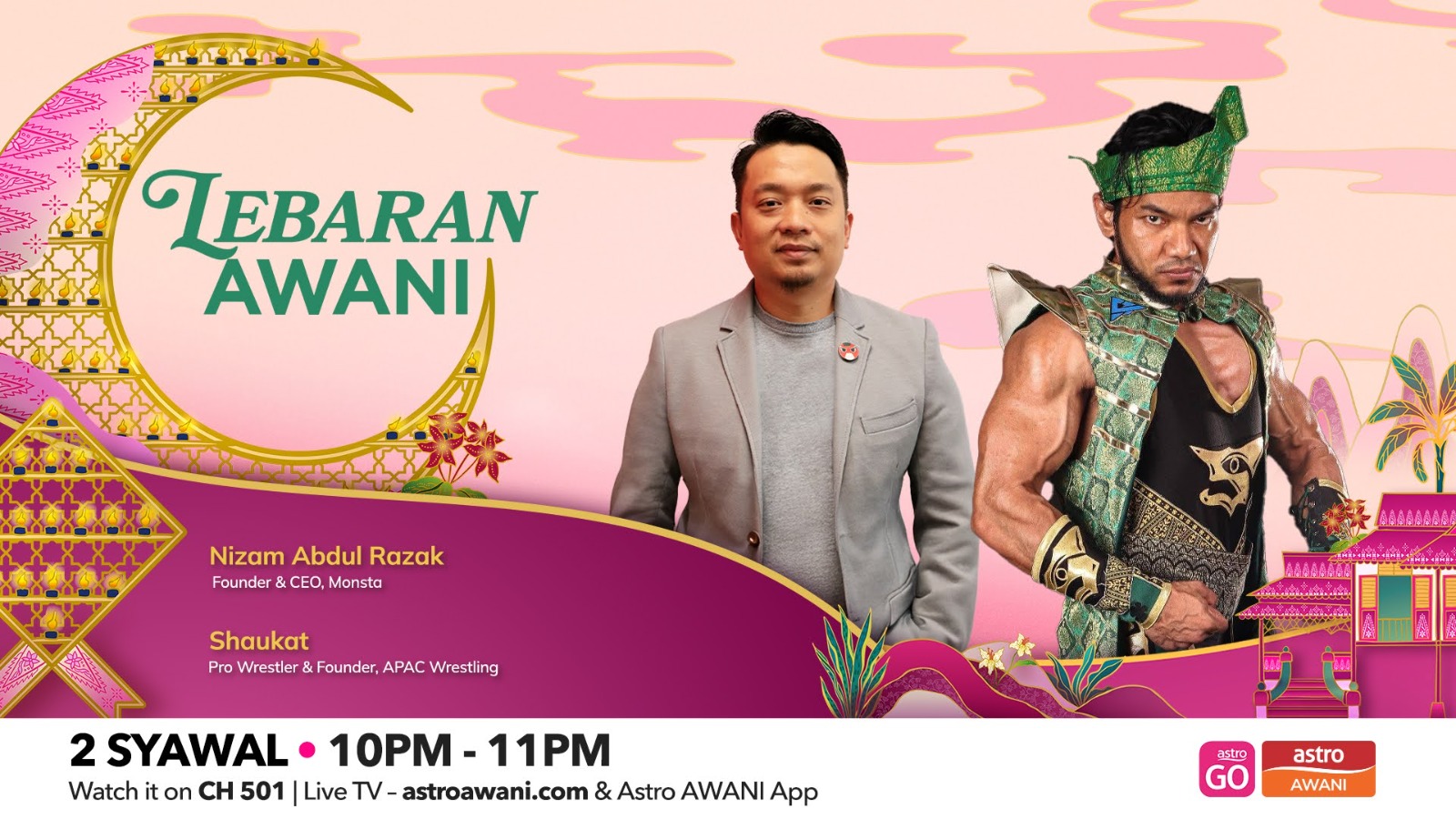 Lebaran Awani: From BoBoiBoy to Body Slams — Raya with Nizam Razak & Shaukat