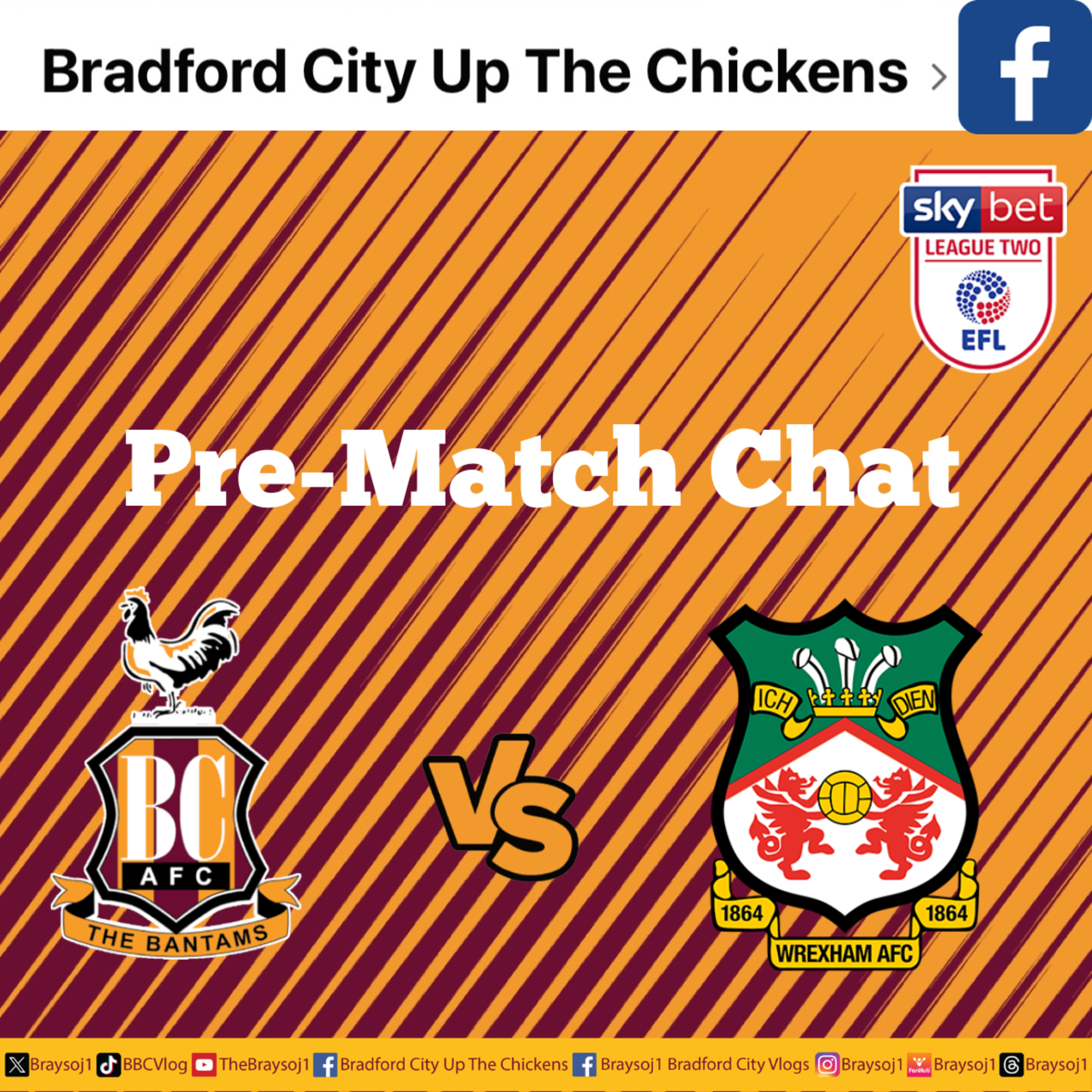 Ep 5) Bradford City Vs Wrexham Pre-Match chat #WxmAFC #bcafc #WrexhamFX episode artwork