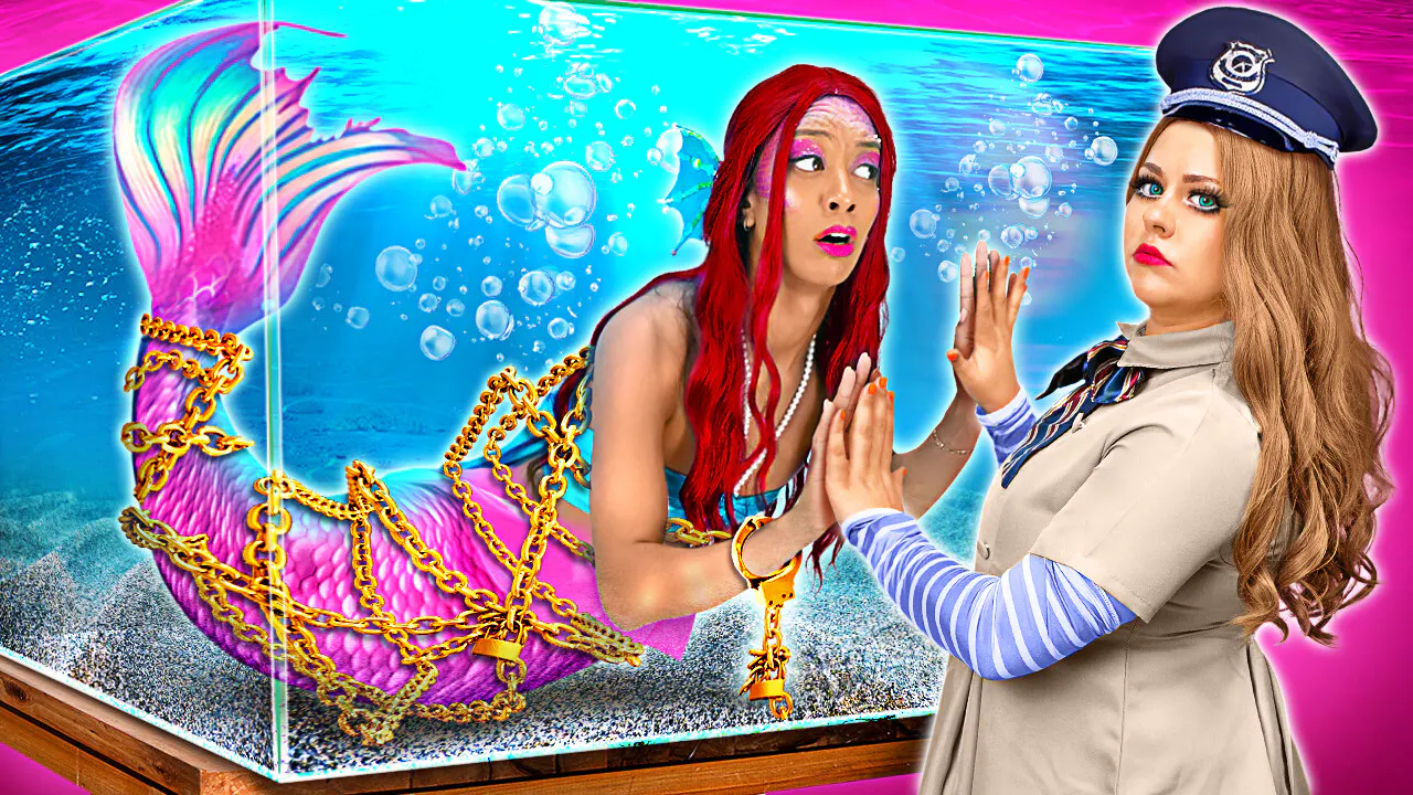 Cómo volverse sirena 🧜♀ ¡M3GAN vs Sirena en la cárcel! Cambio con trucos de belleza por La La Vida