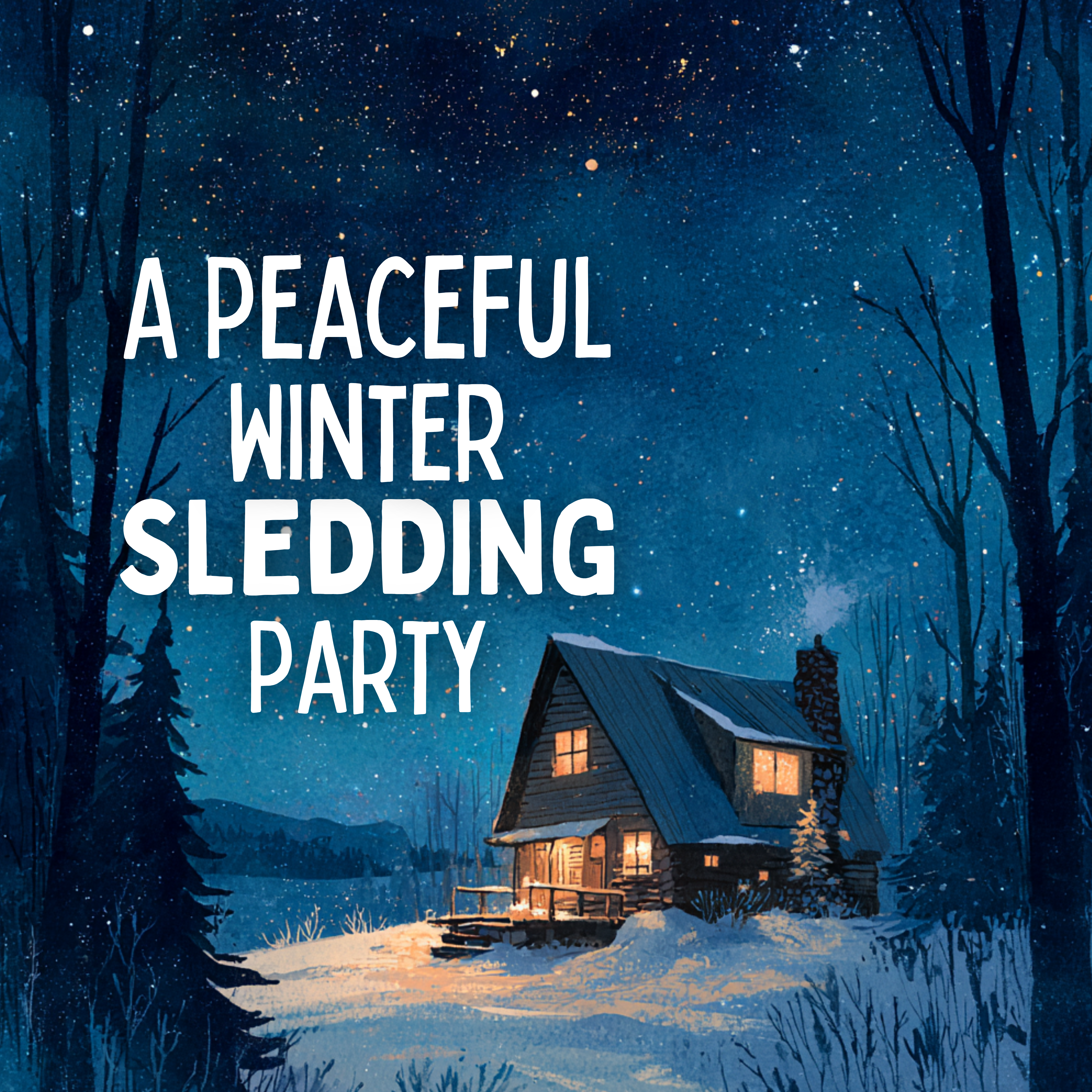 A Peaceful Winter Sledding Party