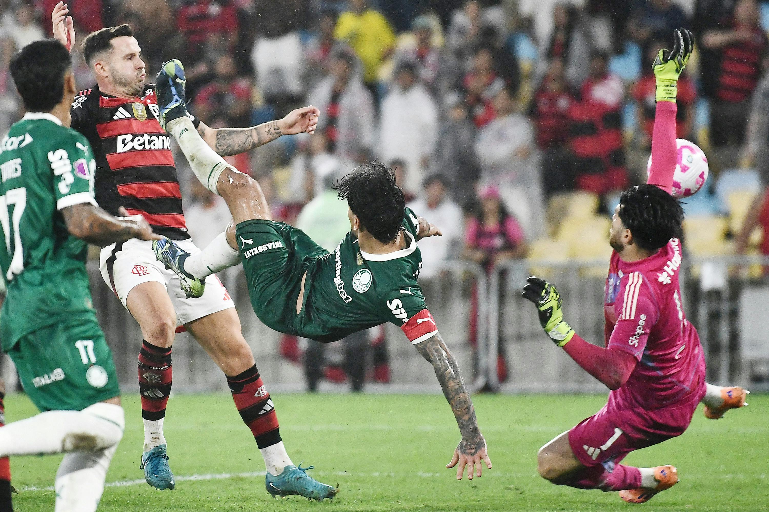 Palmeiras perde para o Flamengo, mas segue na liderança