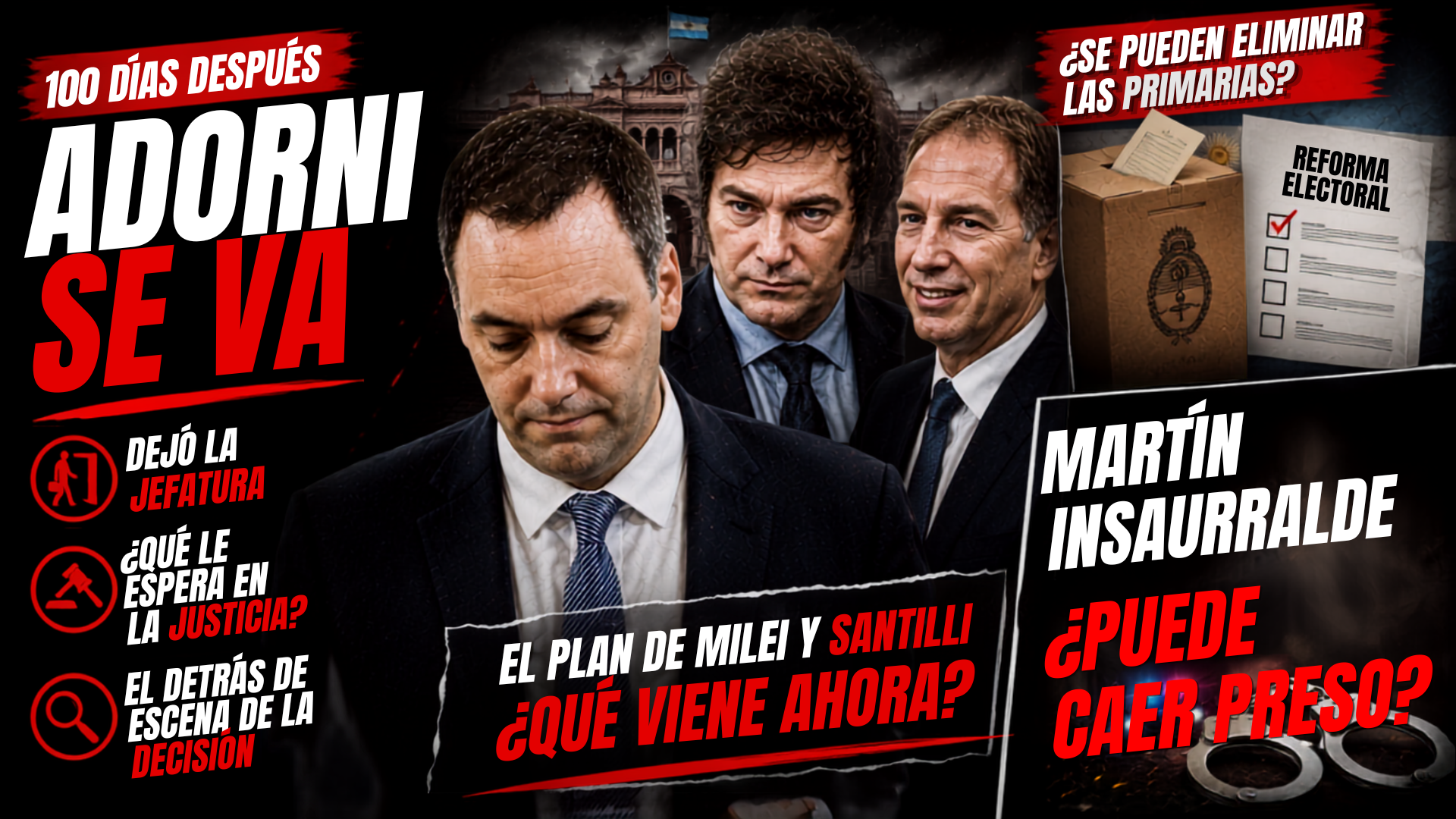 EL PLAN DE MILEI DESPUÉS DE LA SALIDA DE ADORNI