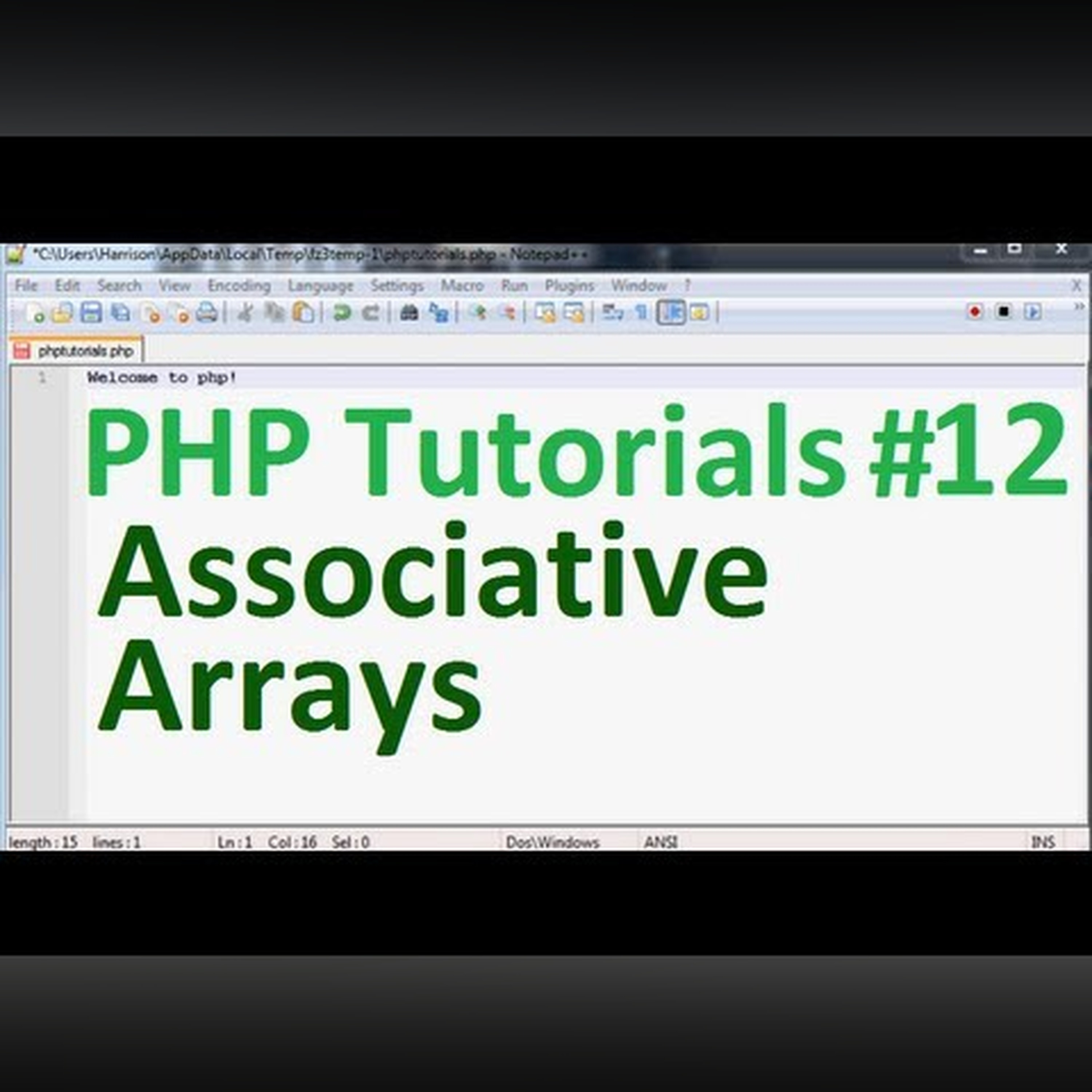 Basic PHP Tutorial 12: Associative Array episode artwork