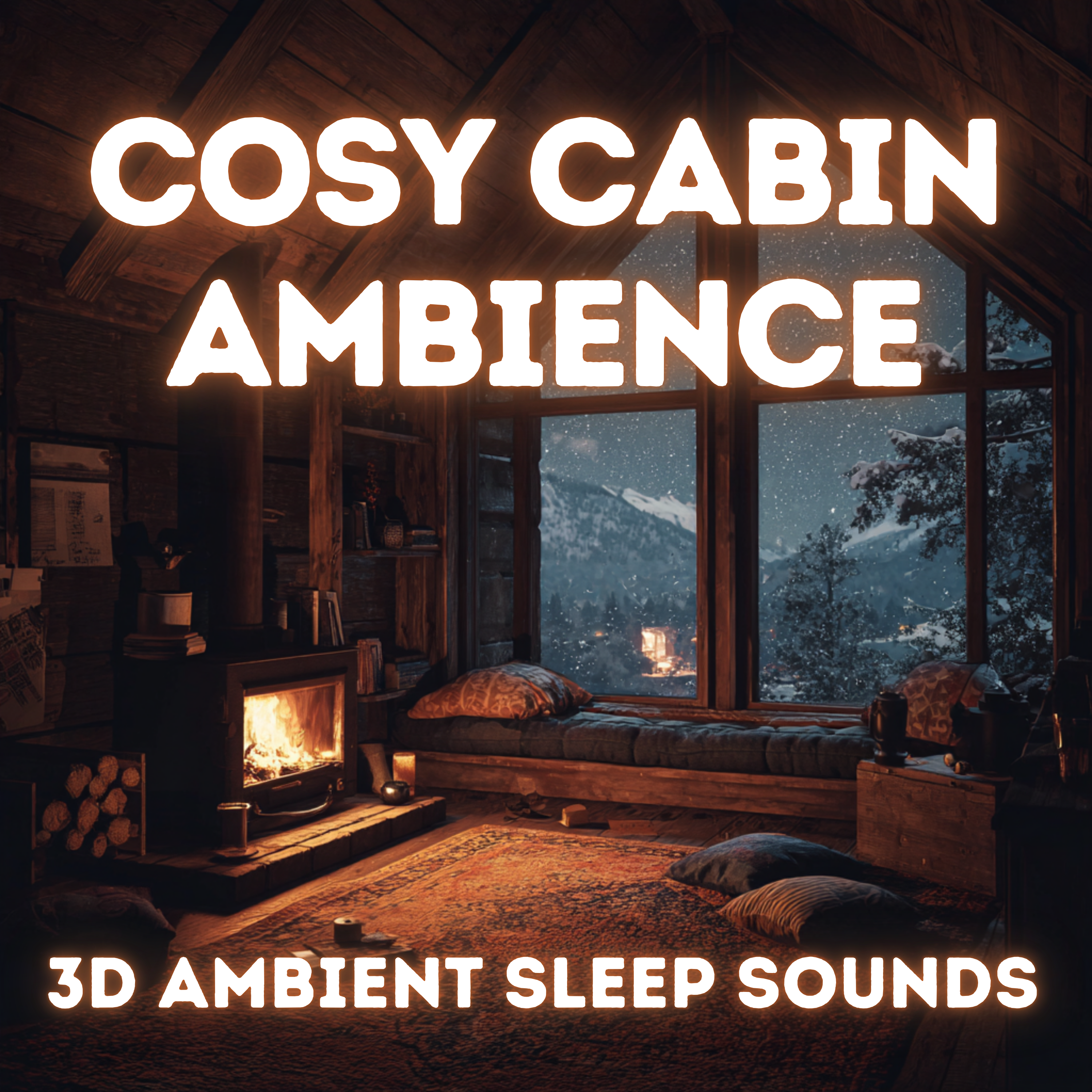Cosy Cabin Ambience – Crackling Fireplace & Relaxing 3D Sounds for Sleep & Relaxation