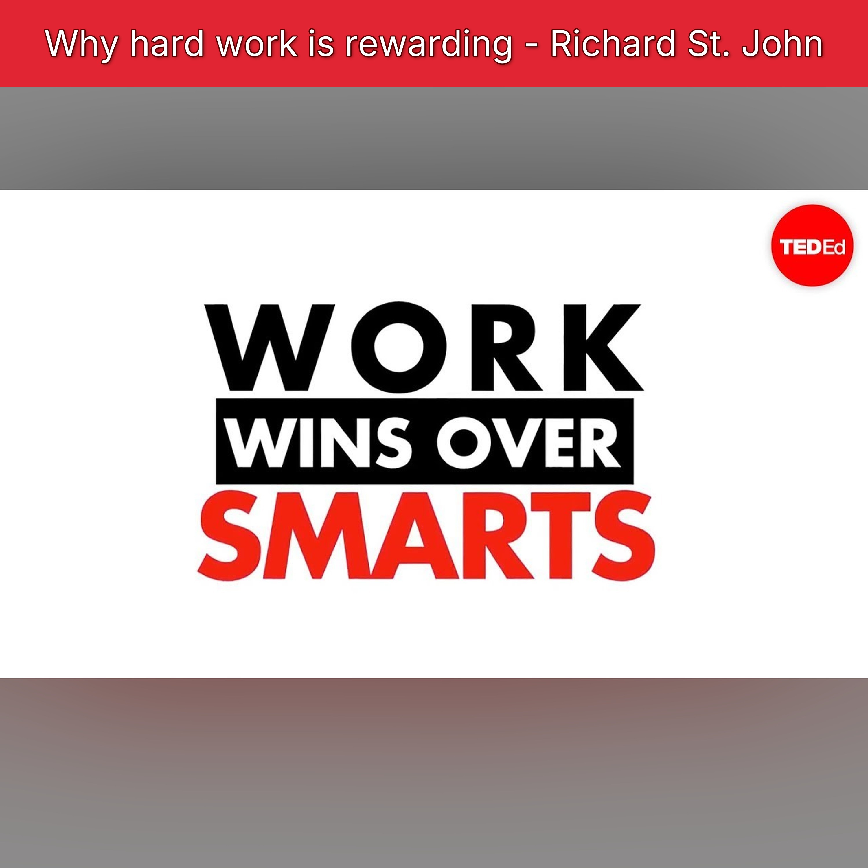 Why hard work is rewarding - Richard St. John episode artwork
