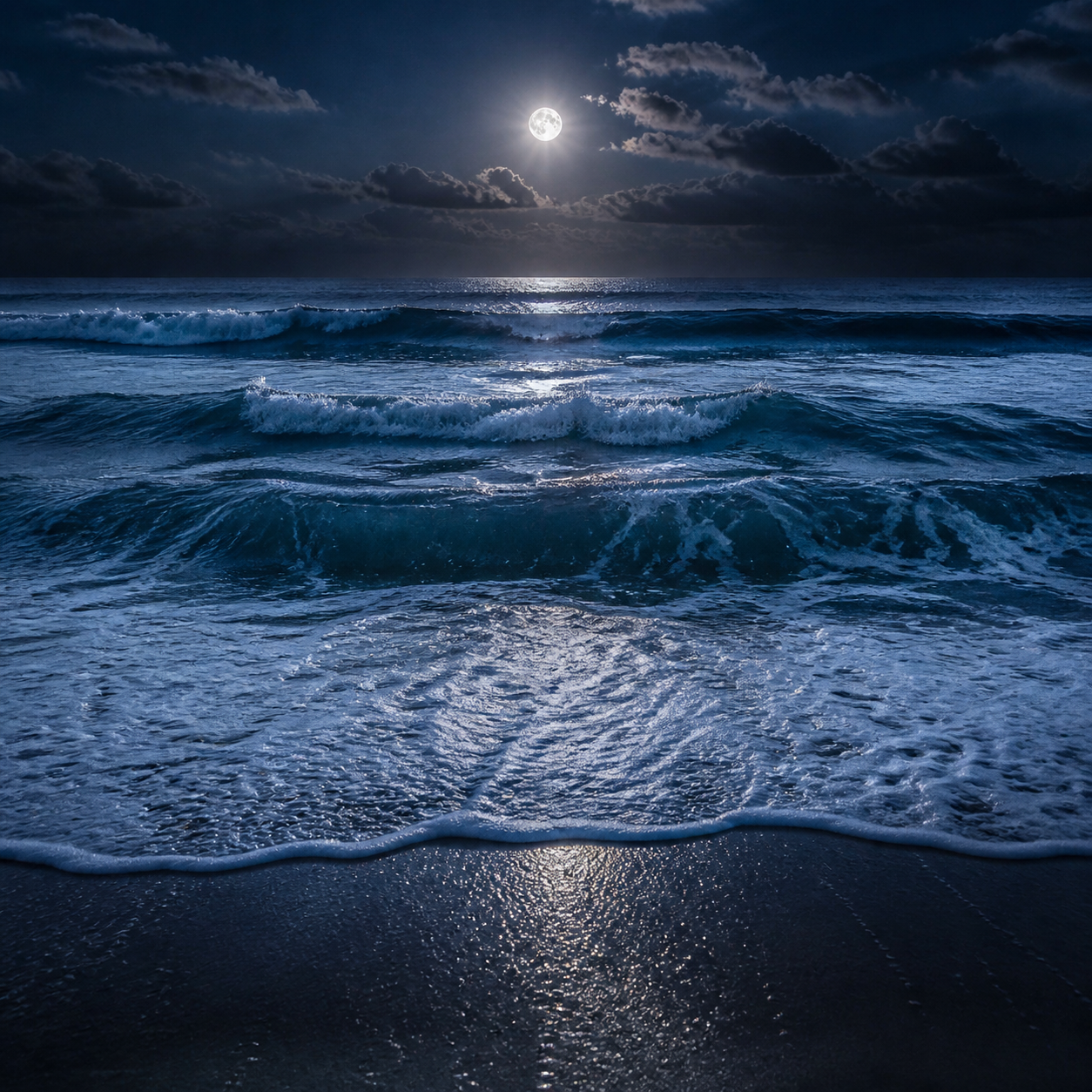 🌊 GRANDES OLAS CÍCLICAS y RESACA amplia en la PLAYA — 2 H de océano profundo para dormir toda la noche episode artwork