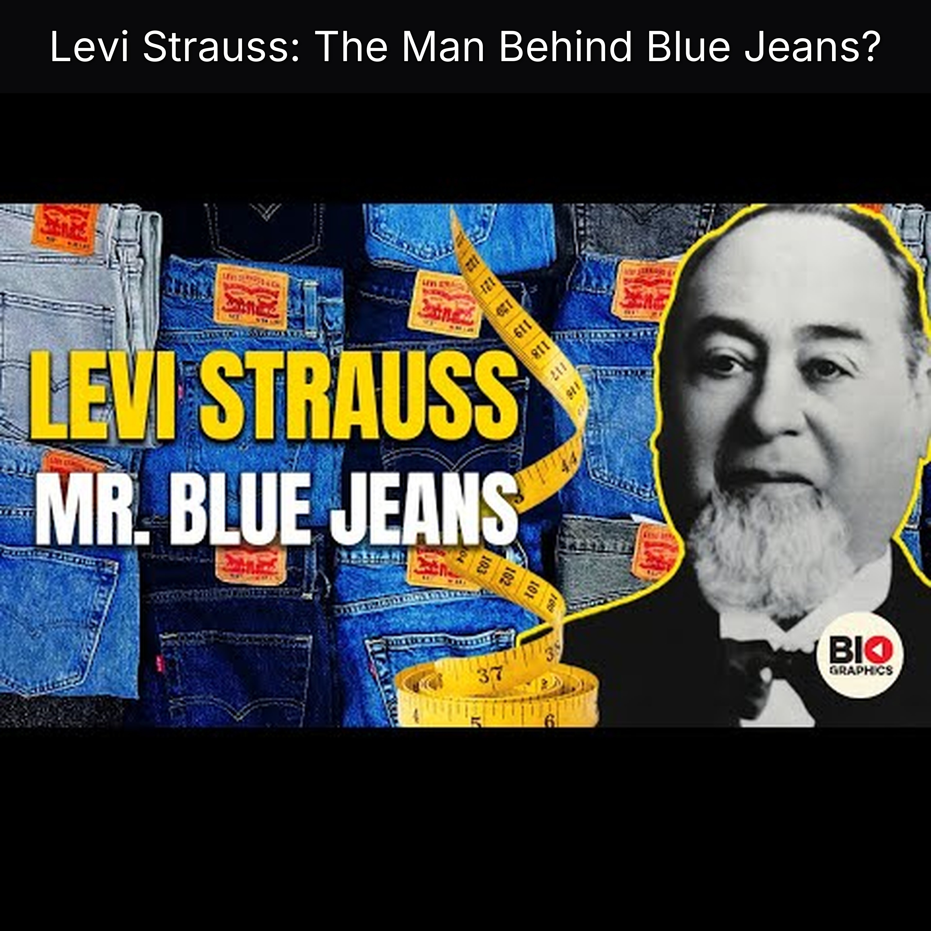 Levi Strauss: The Man Behind Blue Jeans?