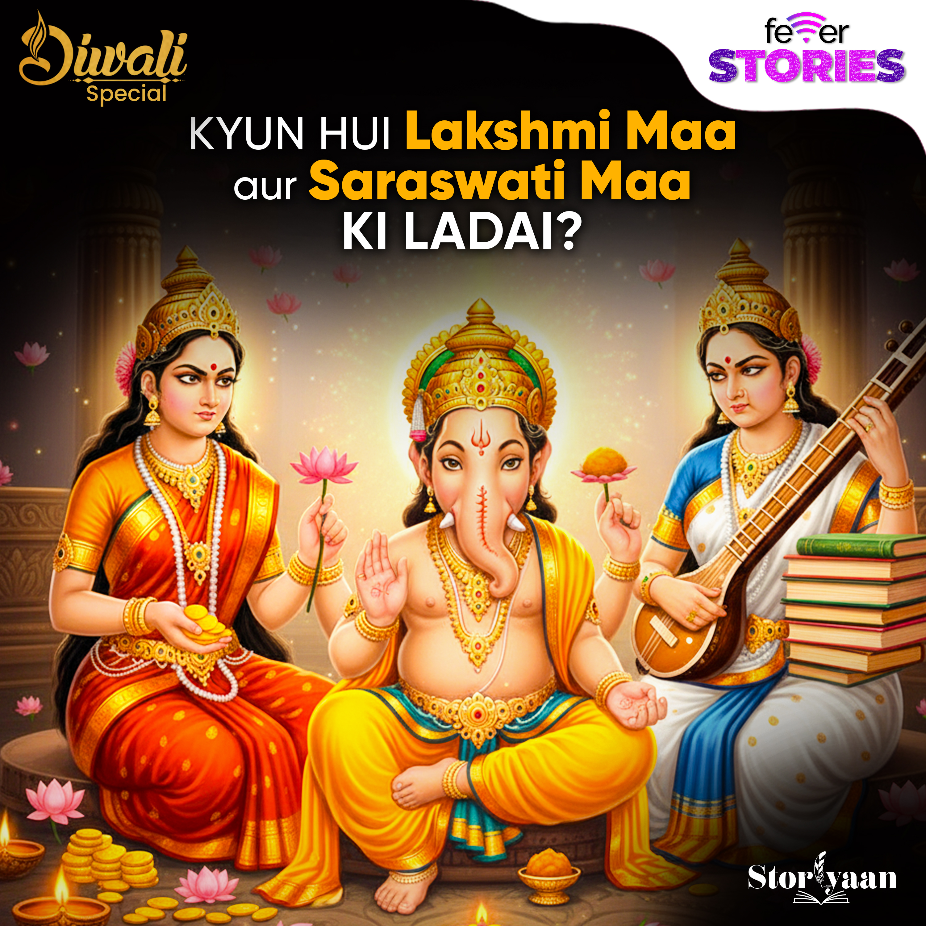Ganpati Bappa Ne Kaise Sulah Karai Maa Lakshmi aur Maa Saraswati Ke Beech | Diwali Special episode artwork