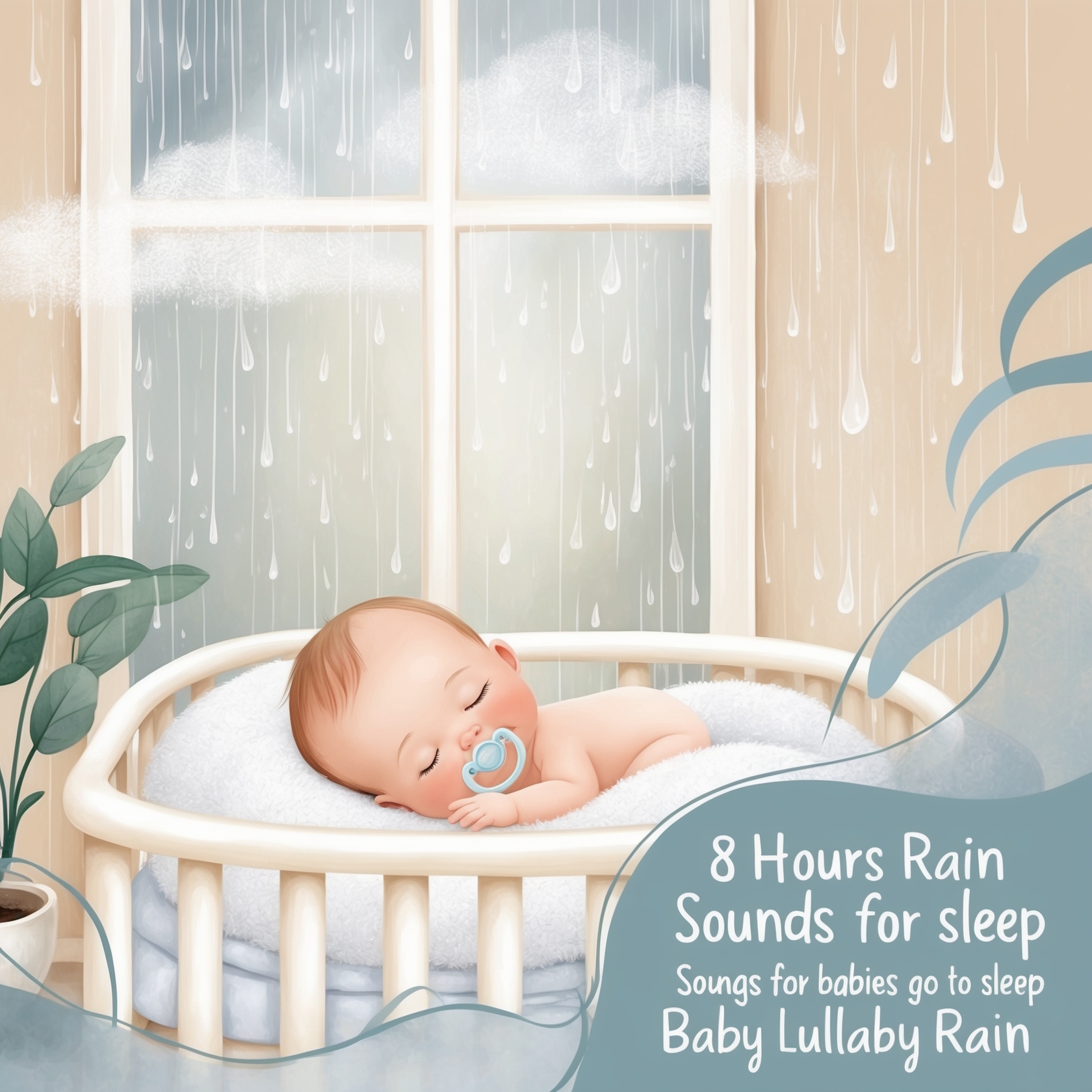 👶😴8 HOURS Rain Sounds For Sleep Lullabies Songs for Babies To Go To Sleep Baby Lullaby RAIN