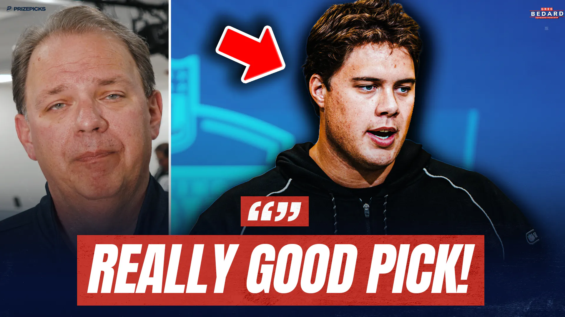 Greg Bedard REACTS to Patriots First Round Pick Caleb Lomu episode artwork