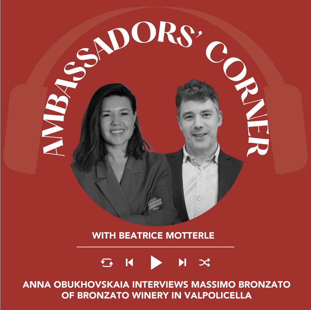 Ep. 2546 Anna Obukhovskaia IWA interviews Massimo Bronzato of Bronzato winery in Valpolicella | Clubhouse Ambassadors' Corner