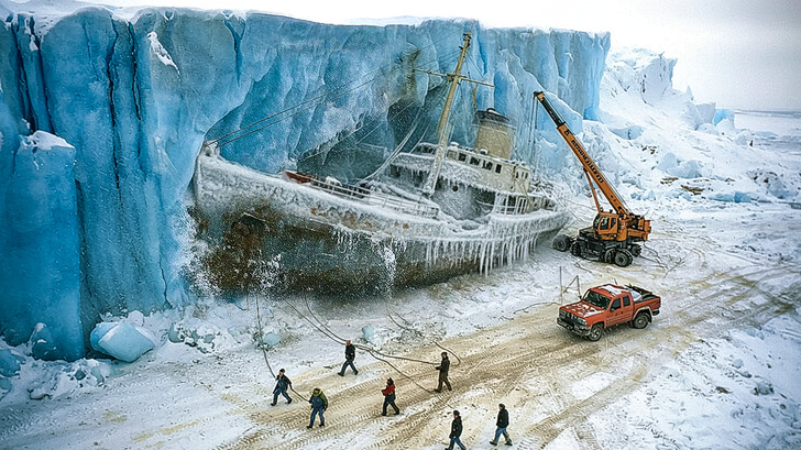 Exploradores encuentran un naufragio “congelado en el tiempo” en el mar Antártico