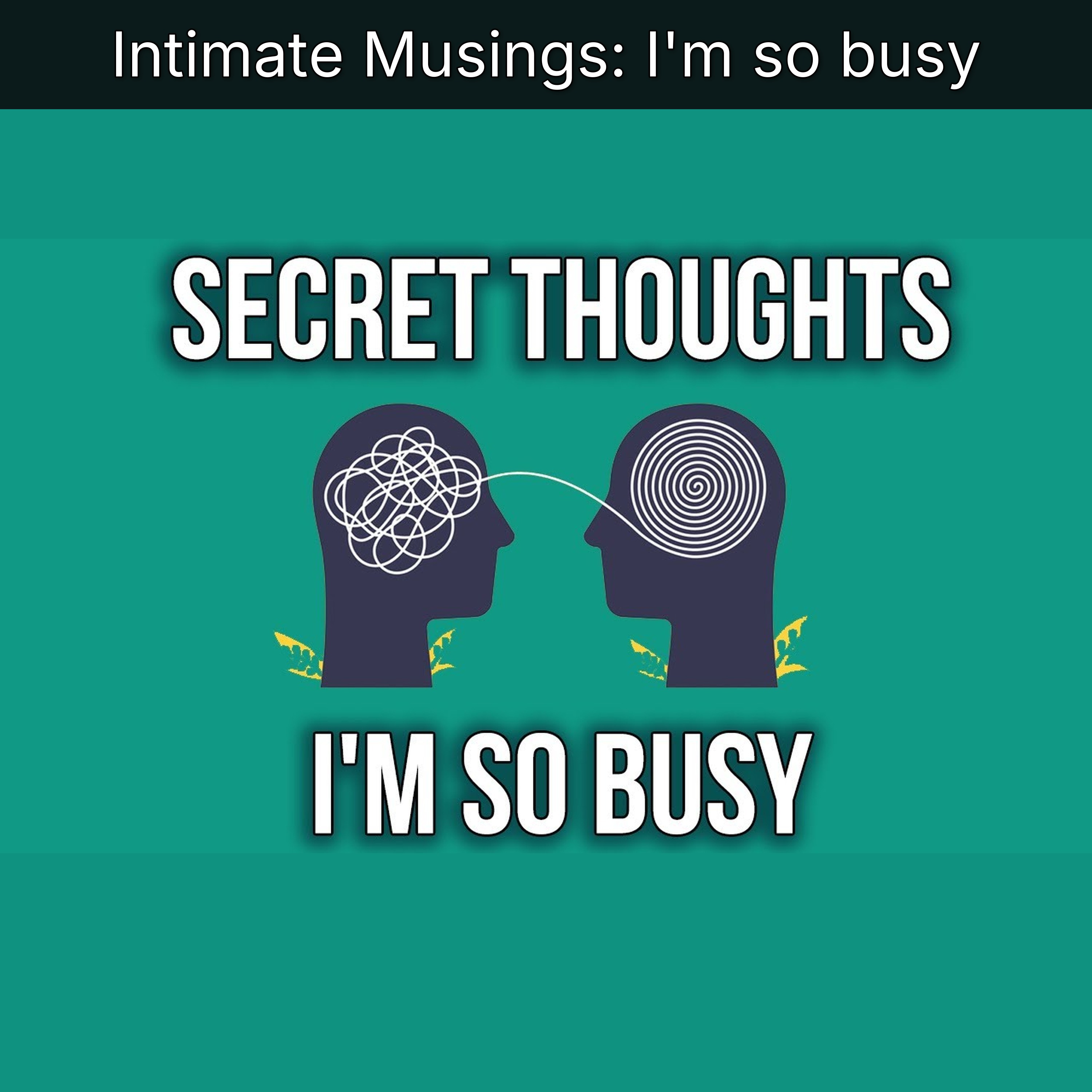Intimate Musings: I'm so busy